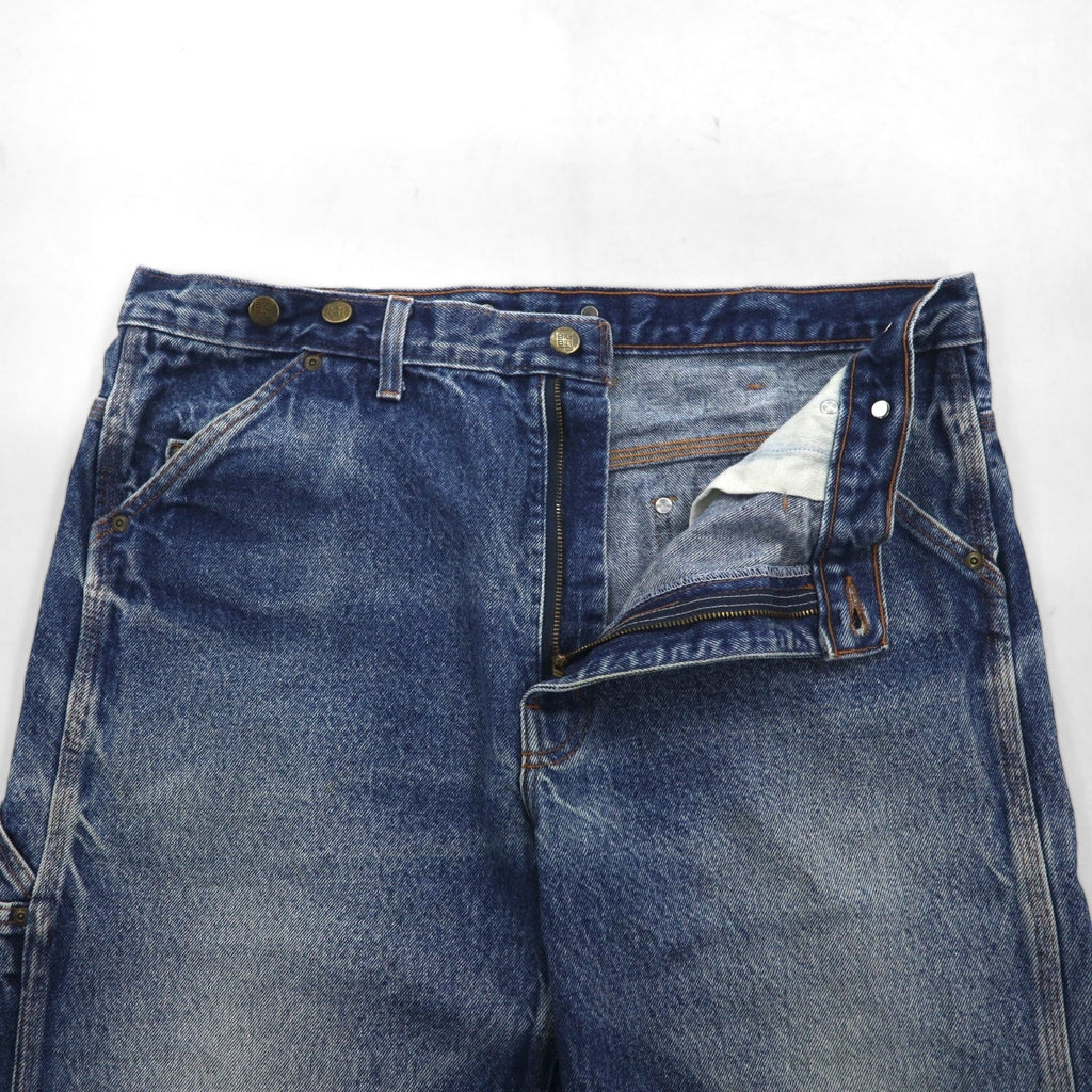 80s Vintage Carpenter pants デニムパンツ ジーンズ ペインターパンツ XL インディゴ BIG BILL サスペンダーボタン 80年代 カナダ製