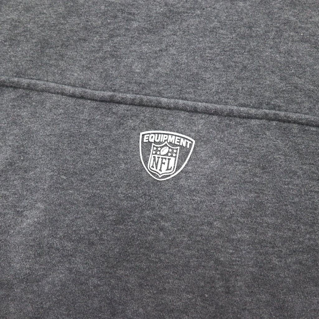 Felpa con cappuccio Reebok, pullover, 2XL, grigia, interno felpato, tasca frontale, NFL Houston Texans, taglia grande