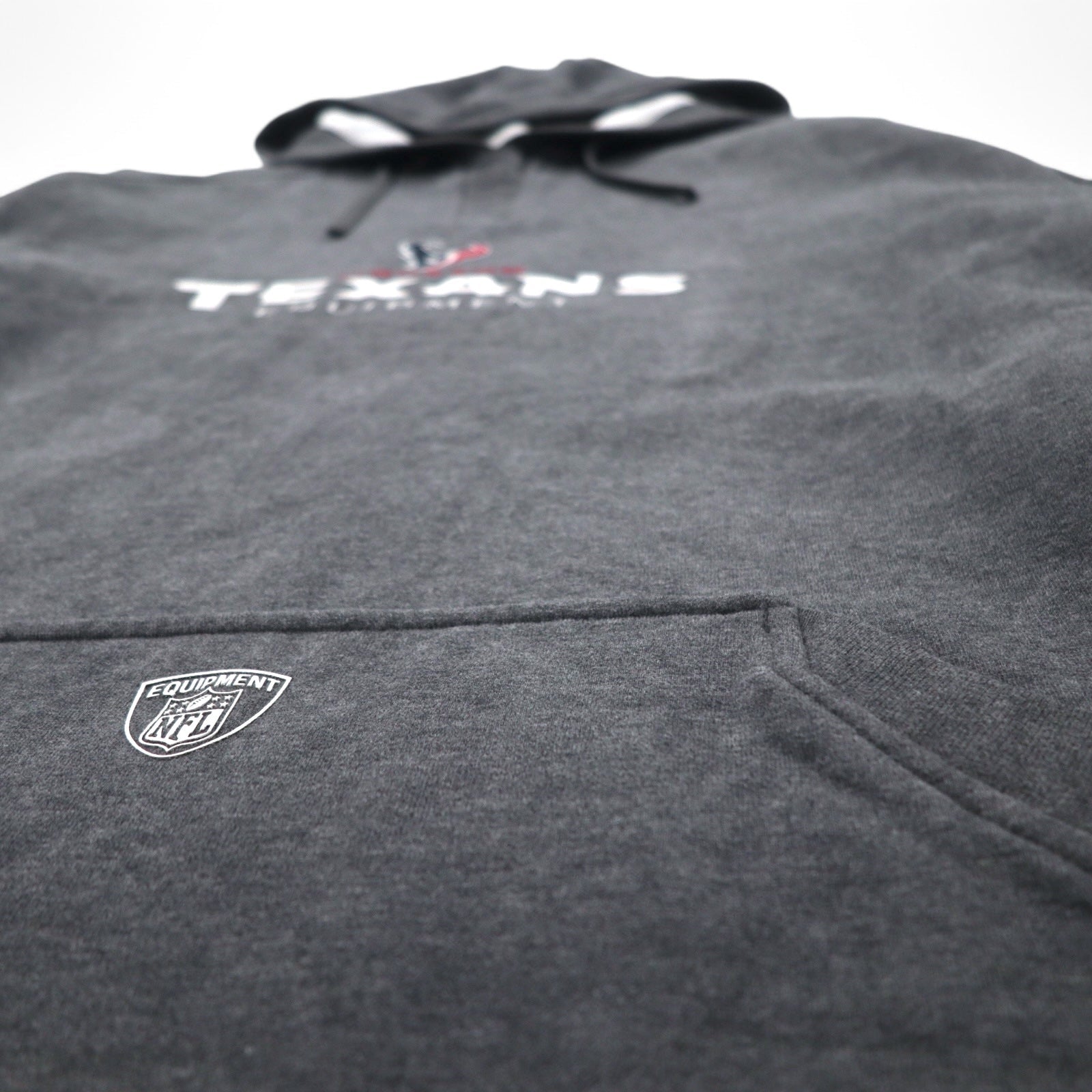 Felpa con cappuccio Reebok, pullover, 2XL, grigia, interno felpato, tasca frontale, NFL Houston Texans, taglia grande