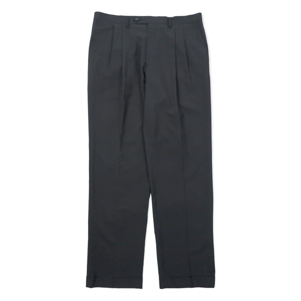 RALPH LAUREN Pantaloni con pinces larghi 2 pieghe 34 grigio a quadri poliestere lavabile