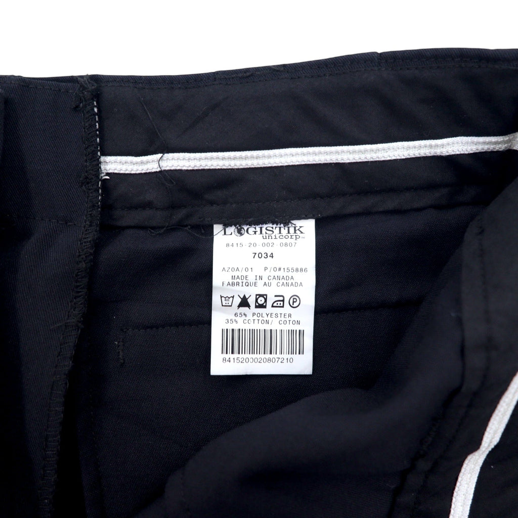 Pantaloni da lavoro cargo LOGISTIK riflettenti, taglia L, colore nero, poliestere, fabbricati in Canada