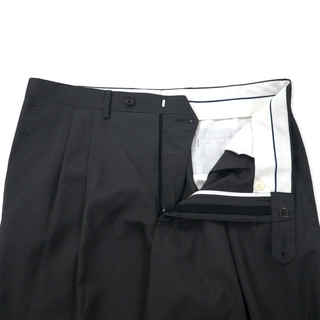 RALPH LAUREN Pantaloni con pinces larghi 2 pieghe 34 grigio a quadri poliestere lavabile