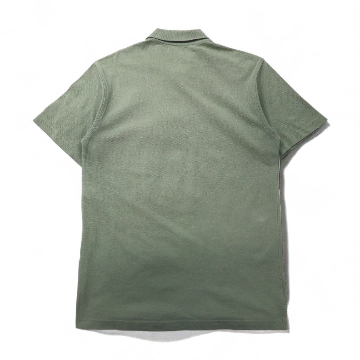 BURBERRY Polo L Verde Khaki Cotone Piqué Taschino sul petto Logo ricamato