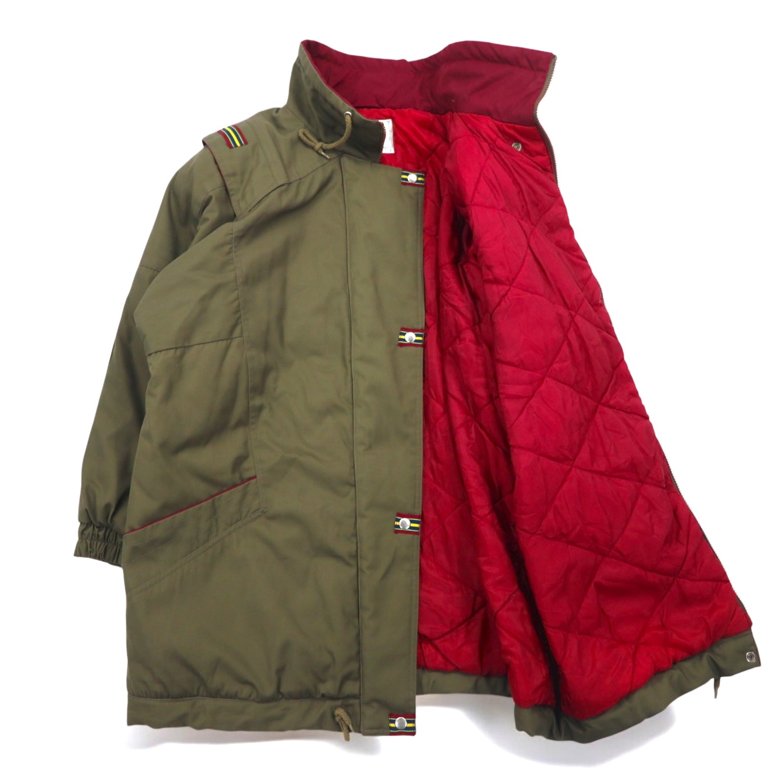 Cappotto militare imbottito anni '90, Field Coat, Parka, Taglia unica, Kaki, Fodera trapuntata, MULBERRY STREET