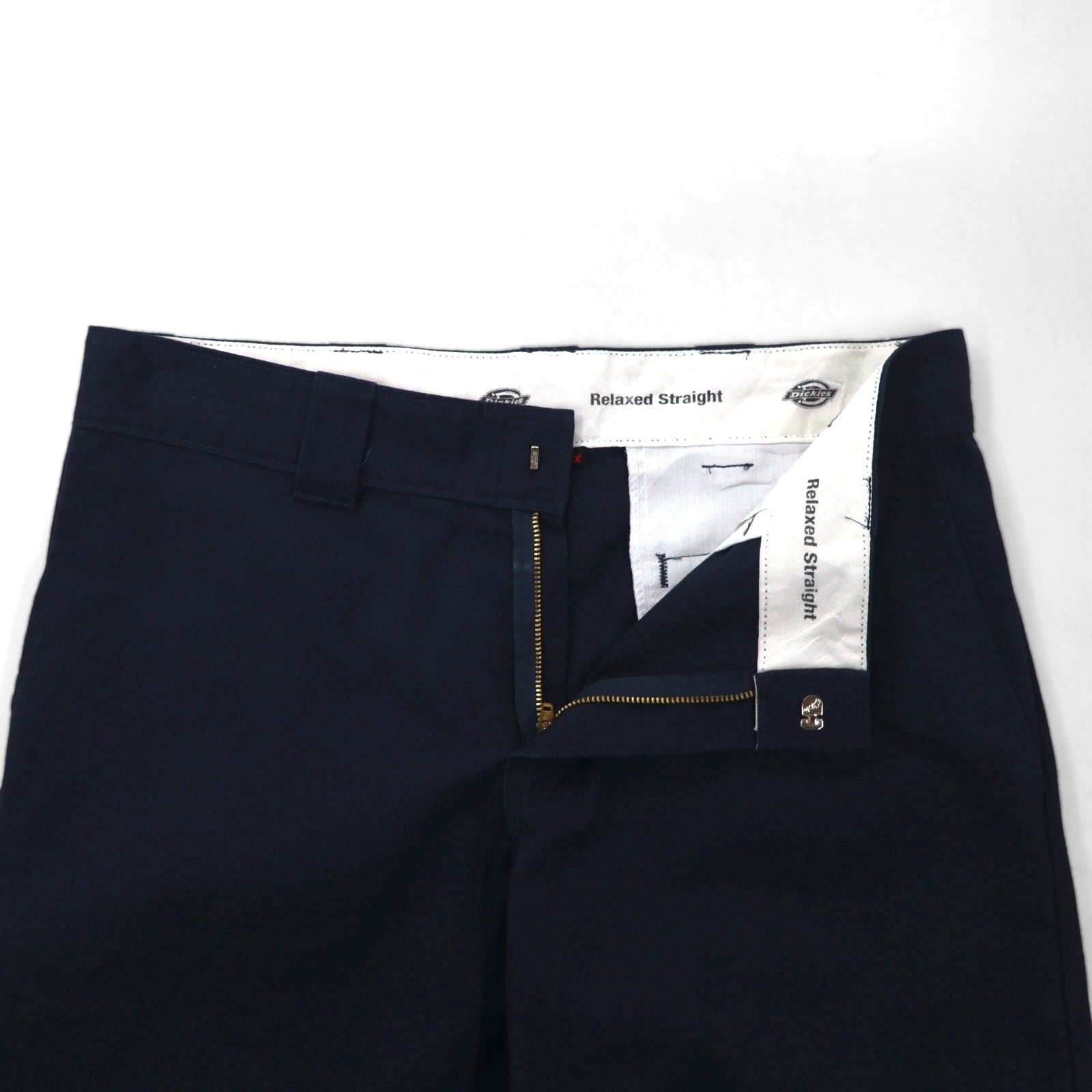 Dickies pantaloni da lavoro relaxed fit, chino, taglia L, blu navy, poliestere cotone WP835DN