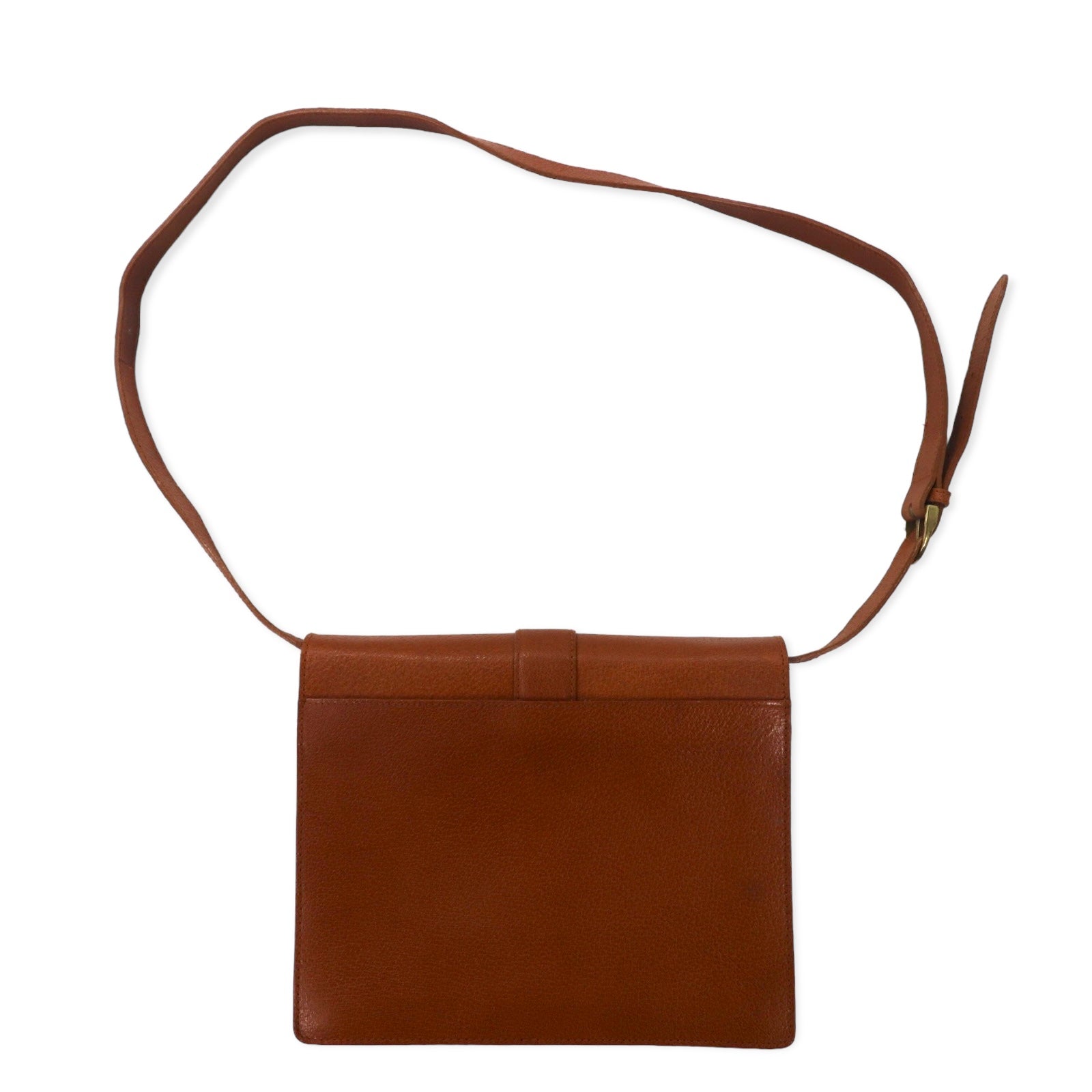 RALPH LAUREN Borsa a tracolla quadrata in pelle martellata marrone