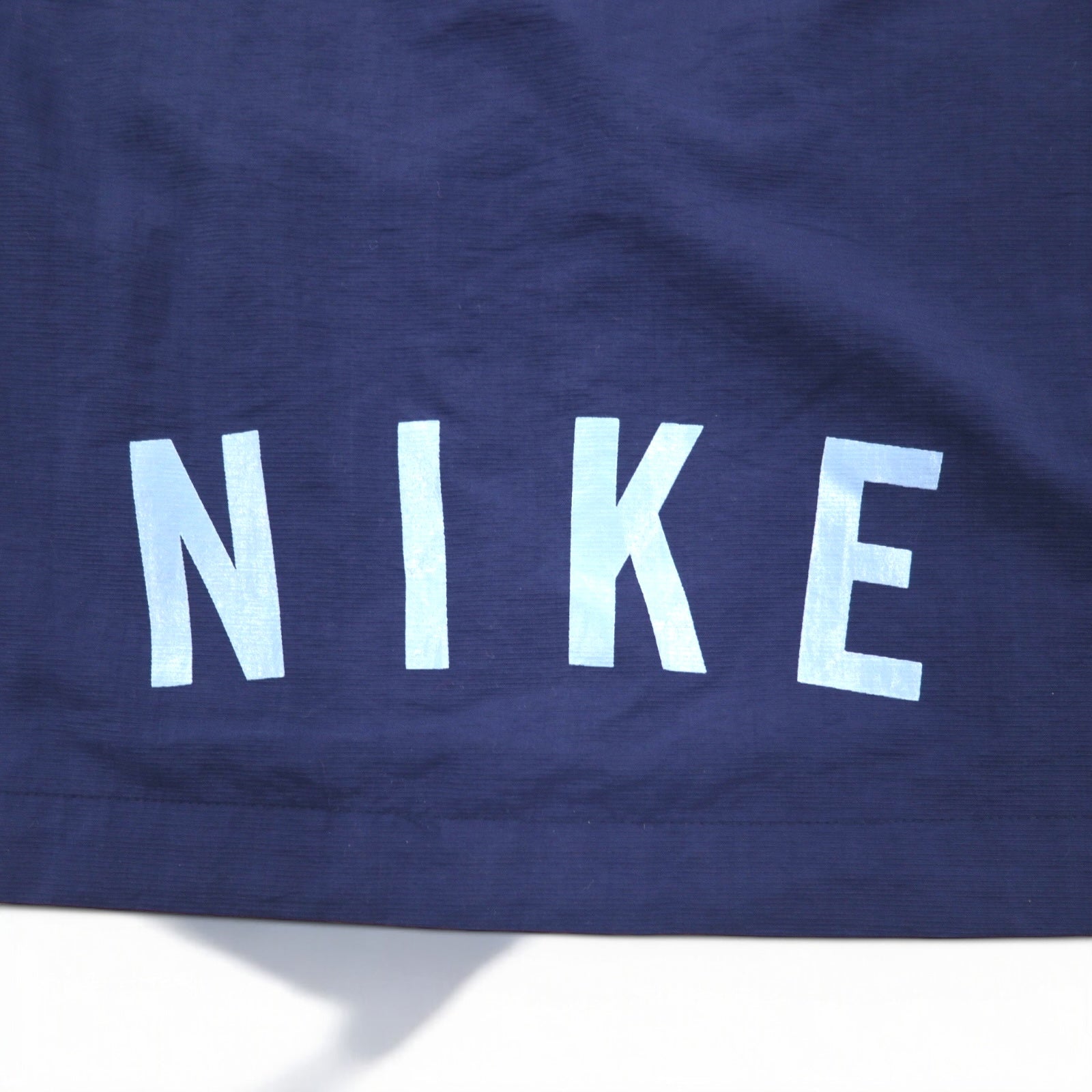 NIKE anni '90 Giacca in nylon Giacca da pista Tuta Taglia M Blu navy Etichetta nera Nuovo con etichette