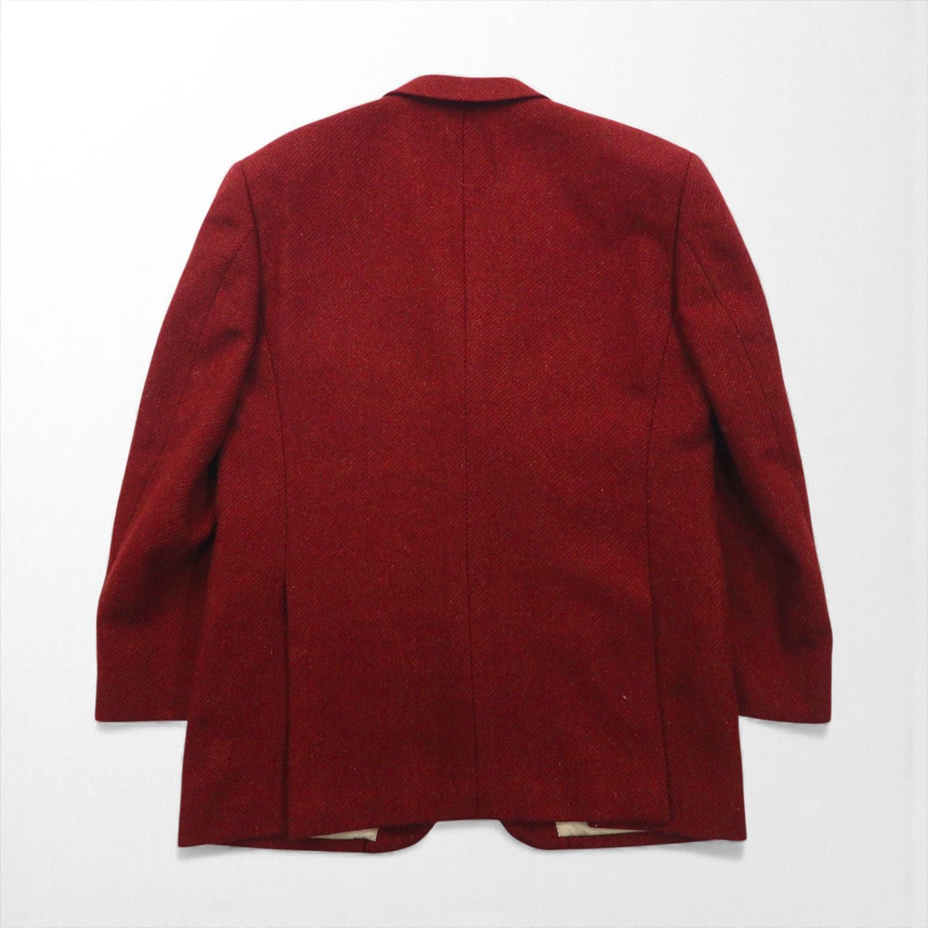 CHAPS RALPH LAUREN 90年代 日本製 ツイード 3B テーラードジャケット M ボルドー ウール アルパカ混