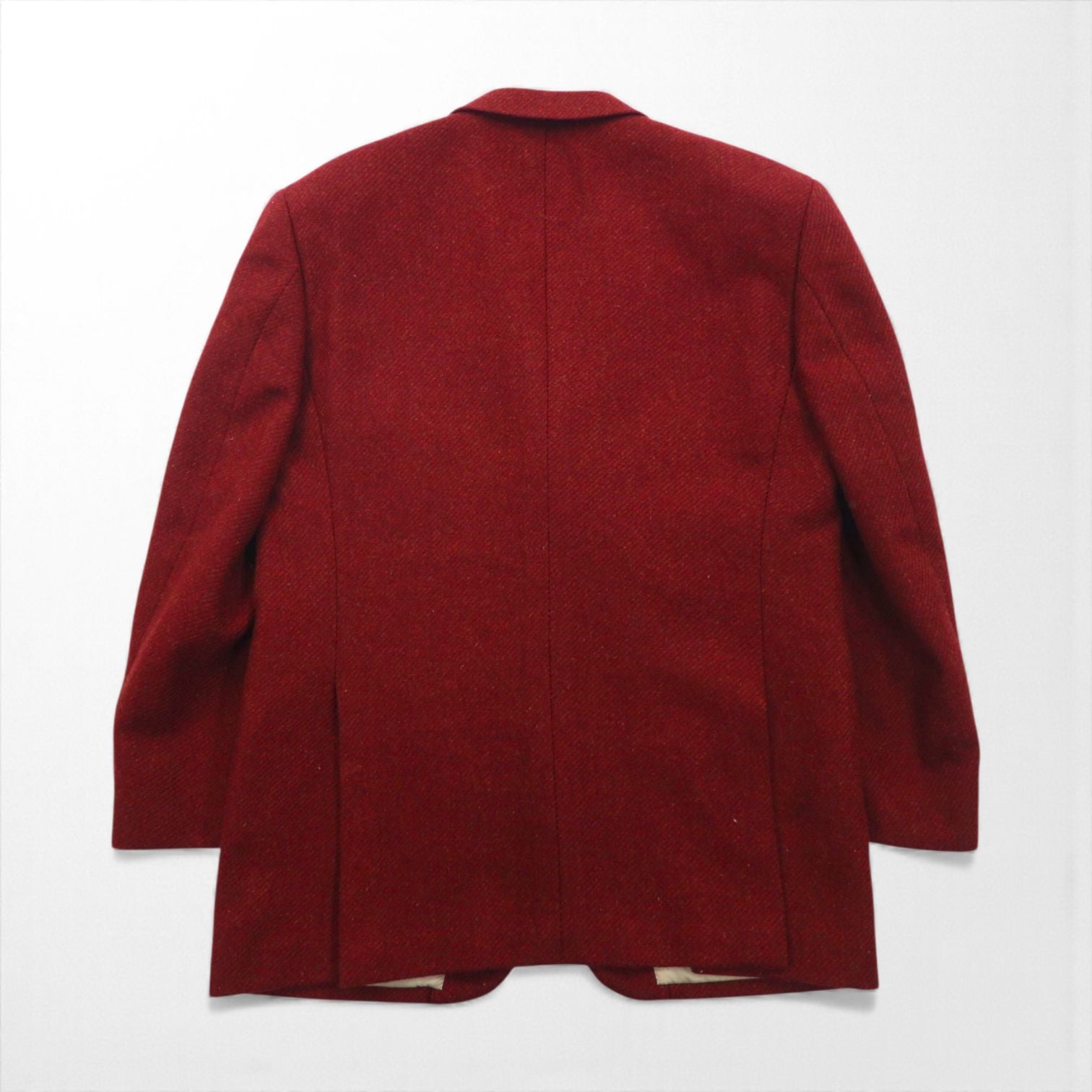 CHAPS RALPH LAUREN 90年代 日本製 ツイード 3B テーラードジャケット M ボルドー ウール アルパカ混