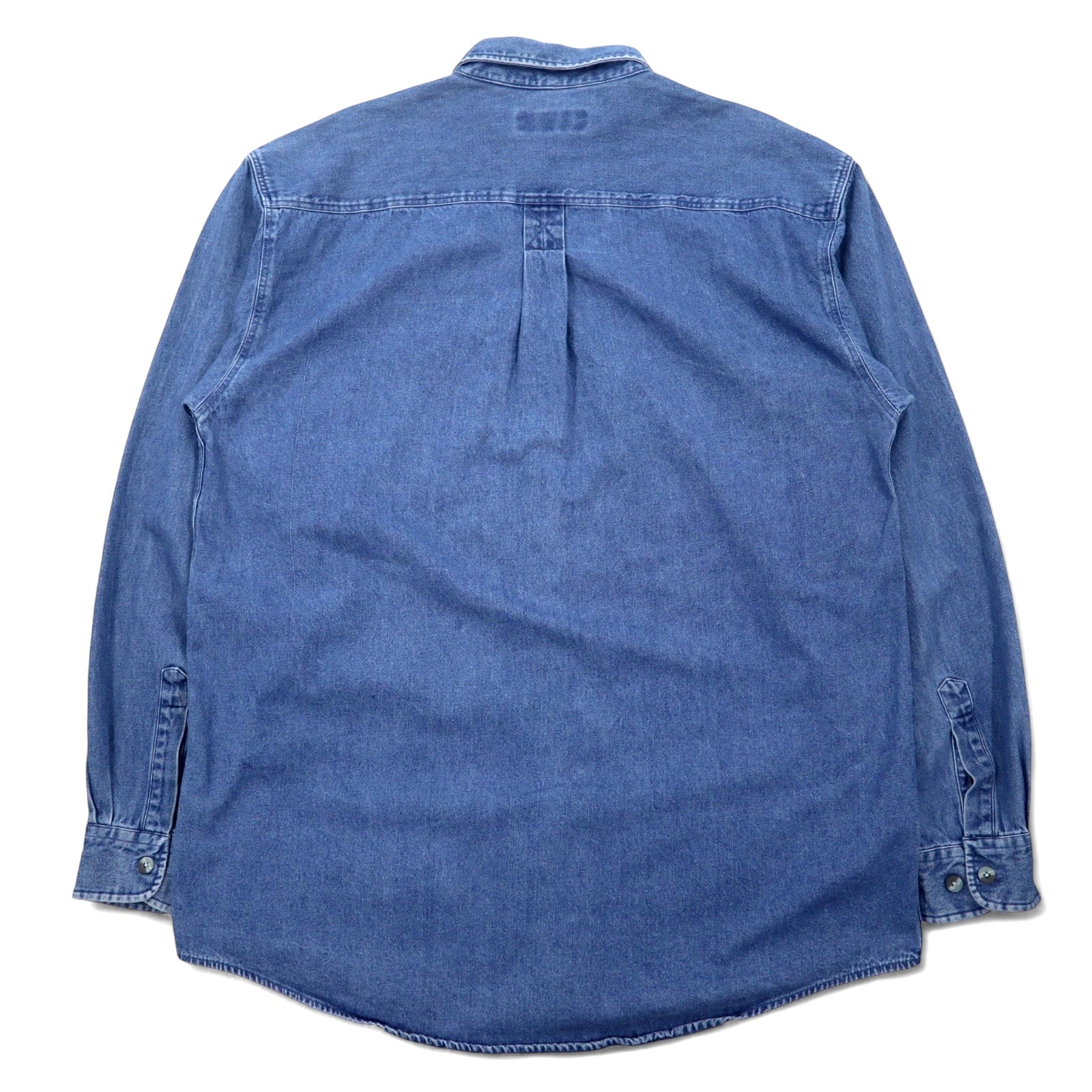 Timberland anni '90 WEATHER GEAR Camicia di jeans XL blu cotone logo ricamato