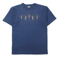T-shirt Praire Mountain Made in USA anni '90 stampa indiana L blu navy cotone Bryce Canyon