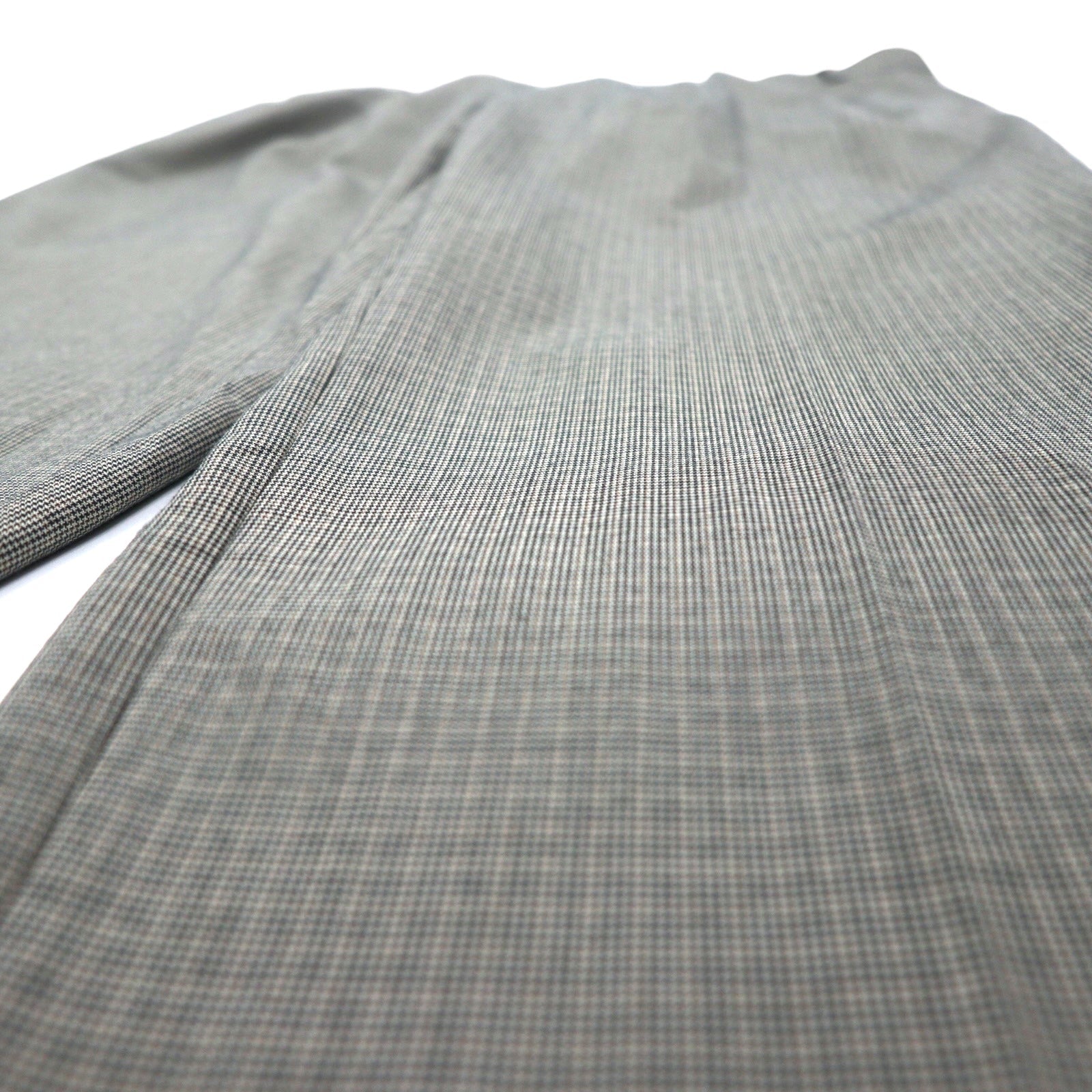 LAUREN RALPH LAUREN Pantaloni a gamba larga con pinces 36 Grigio motivo pied de poule scozzese in poliestere