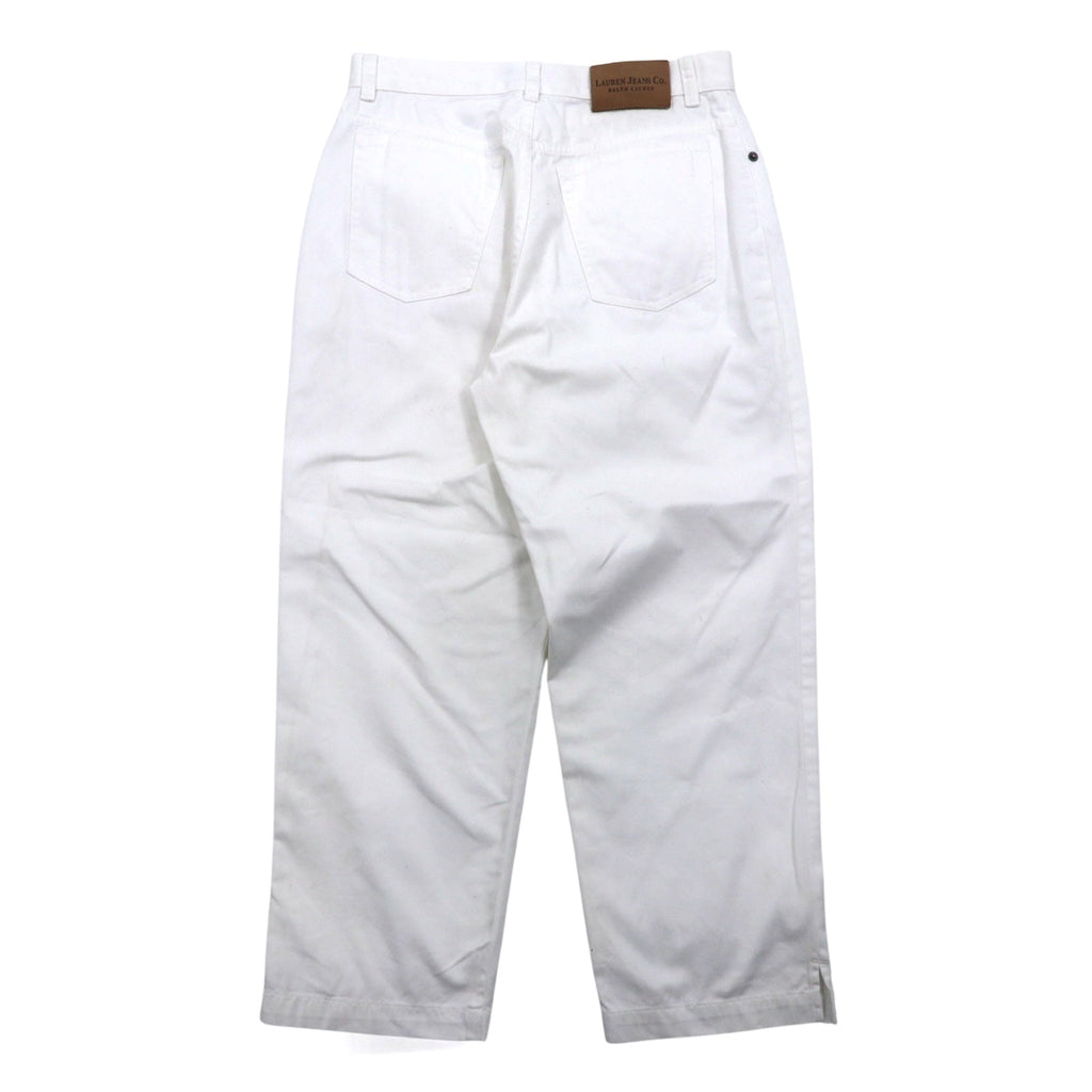 LAUREN JEANS Co. RALPH LAUREN jeans ampi a gamba affusolata anni '90, taglia M, bianchi, in cotone