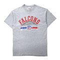 T-shirt stampata Riddell NFL anni '90, Made in USA, taglia L, colore grigio, cotone, FALCONS, taglia grande