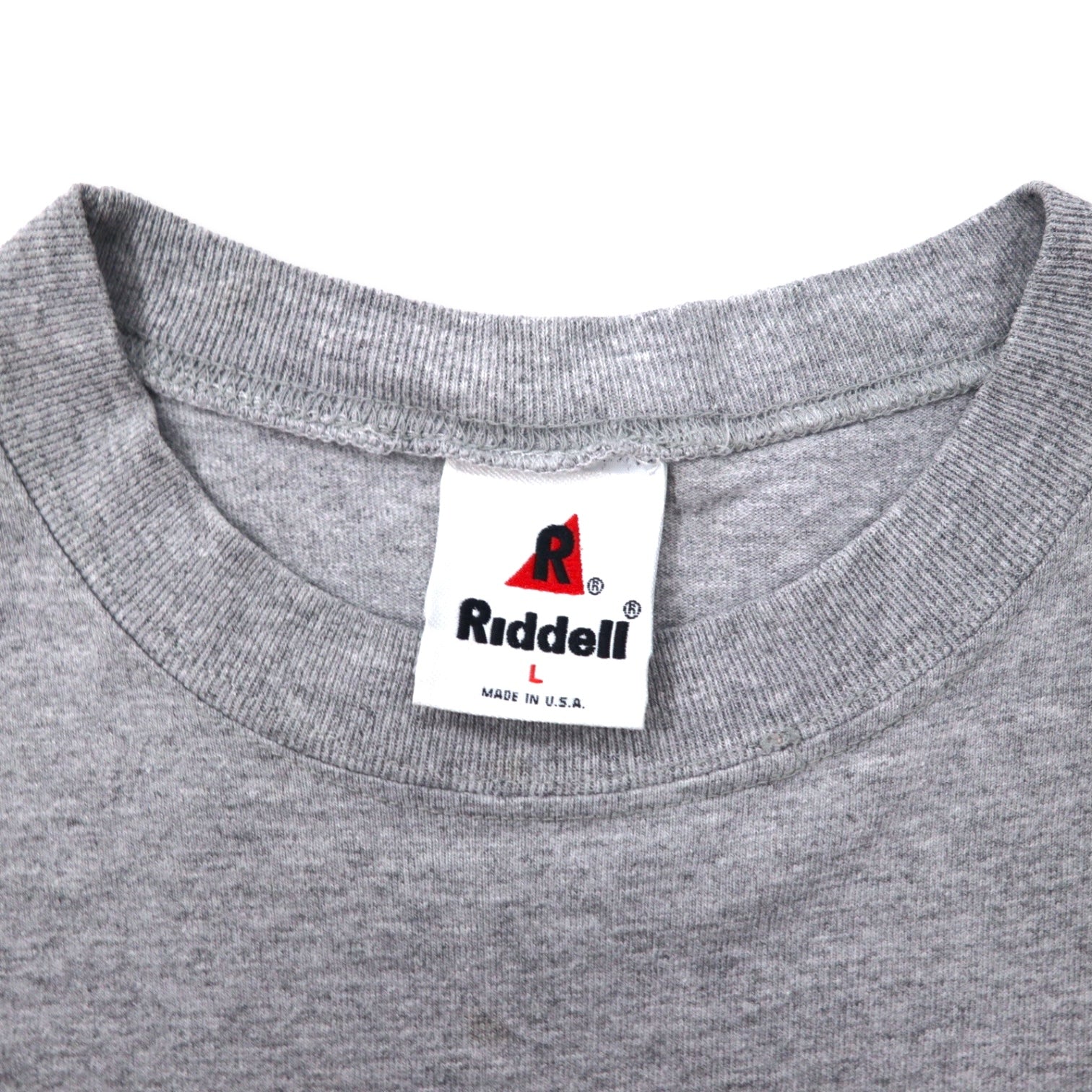USA製 90年代 Riddell NFL プリント Tシャツ L グレー コットン FALCONS ビッグサイズ