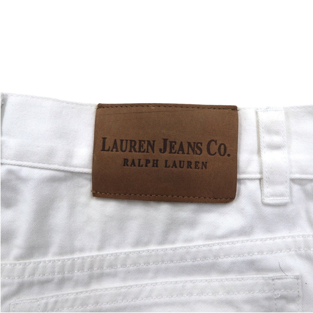 LAUREN JEANS Co. RALPH LAUREN jeans ampi a gamba affusolata anni '90, taglia M, bianchi, in cotone