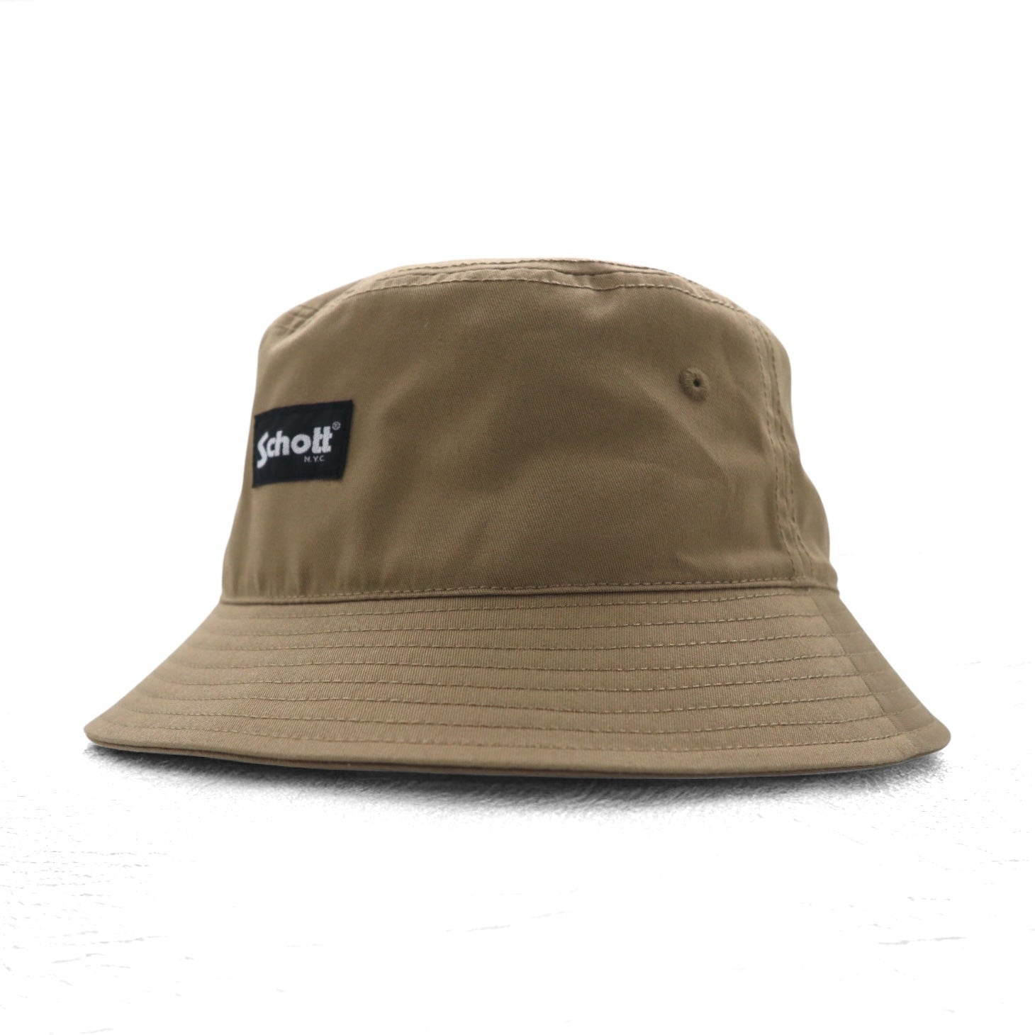 Schott N.Y.C. Basic Bucket Hat FREE Beige Logo Ricamato SC038