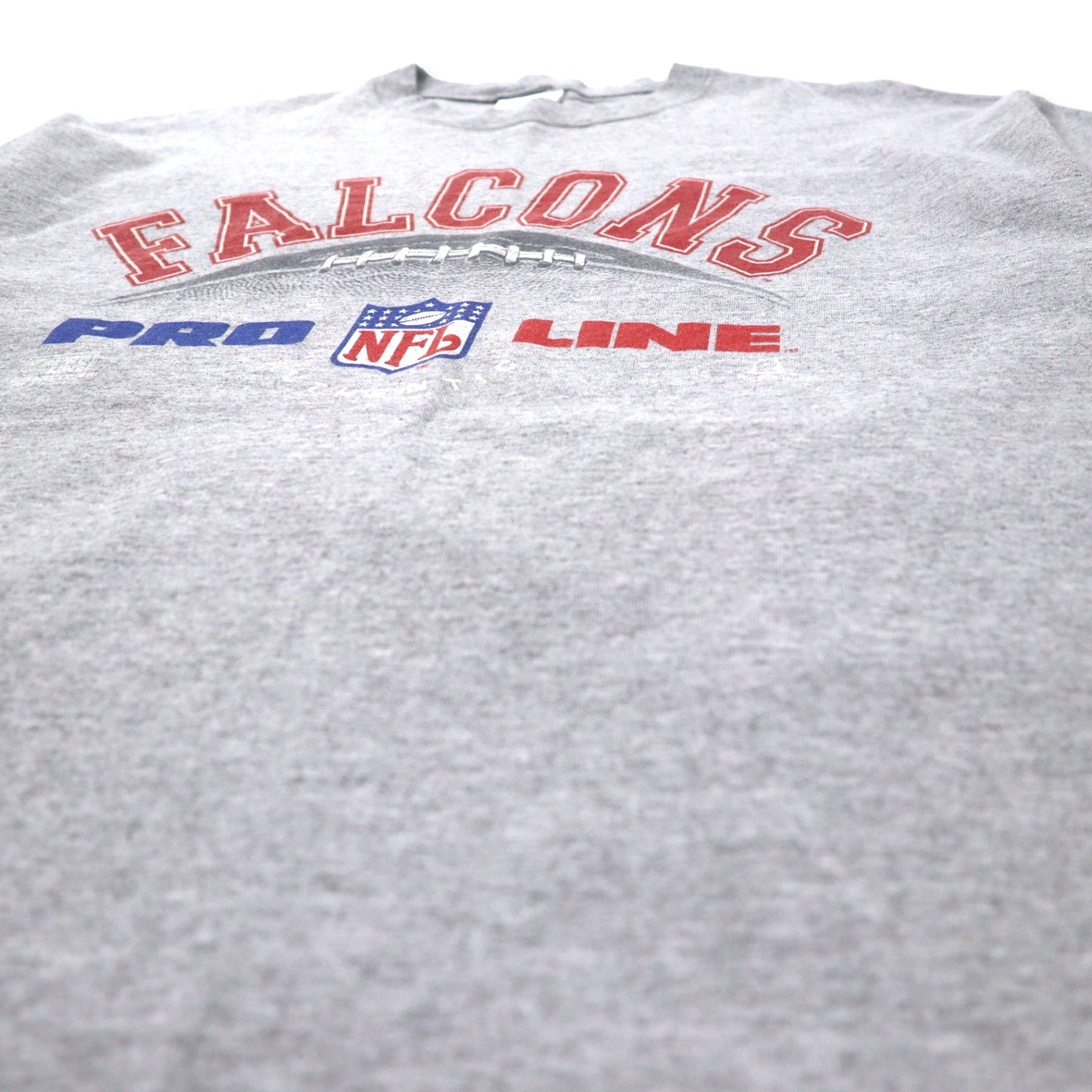 T-shirt stampata Riddell NFL anni '90, Made in USA, taglia L, colore grigio, cotone, FALCONS, taglia grande
