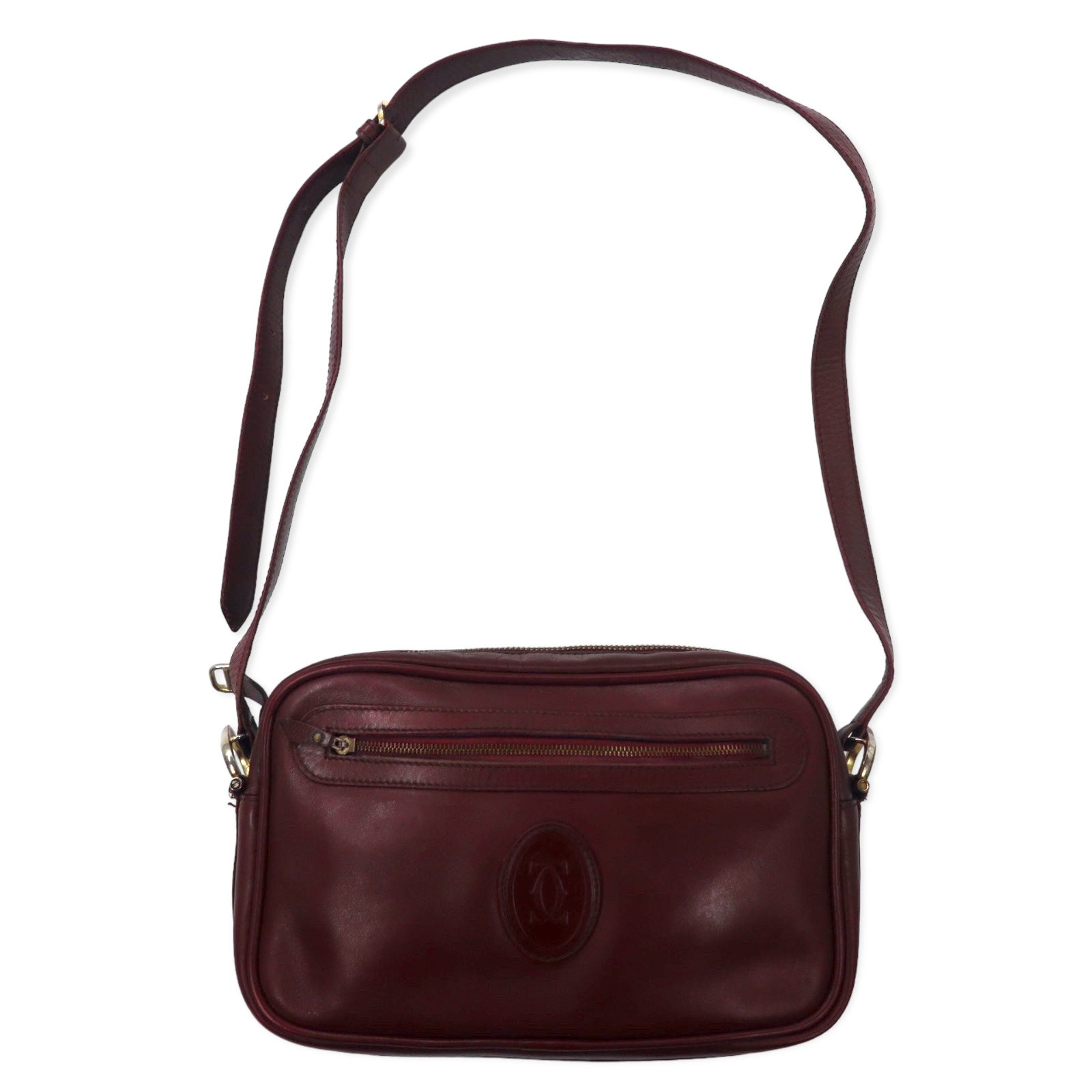 Cartier borsa a tracolla Old Must Line in pelle bordeaux