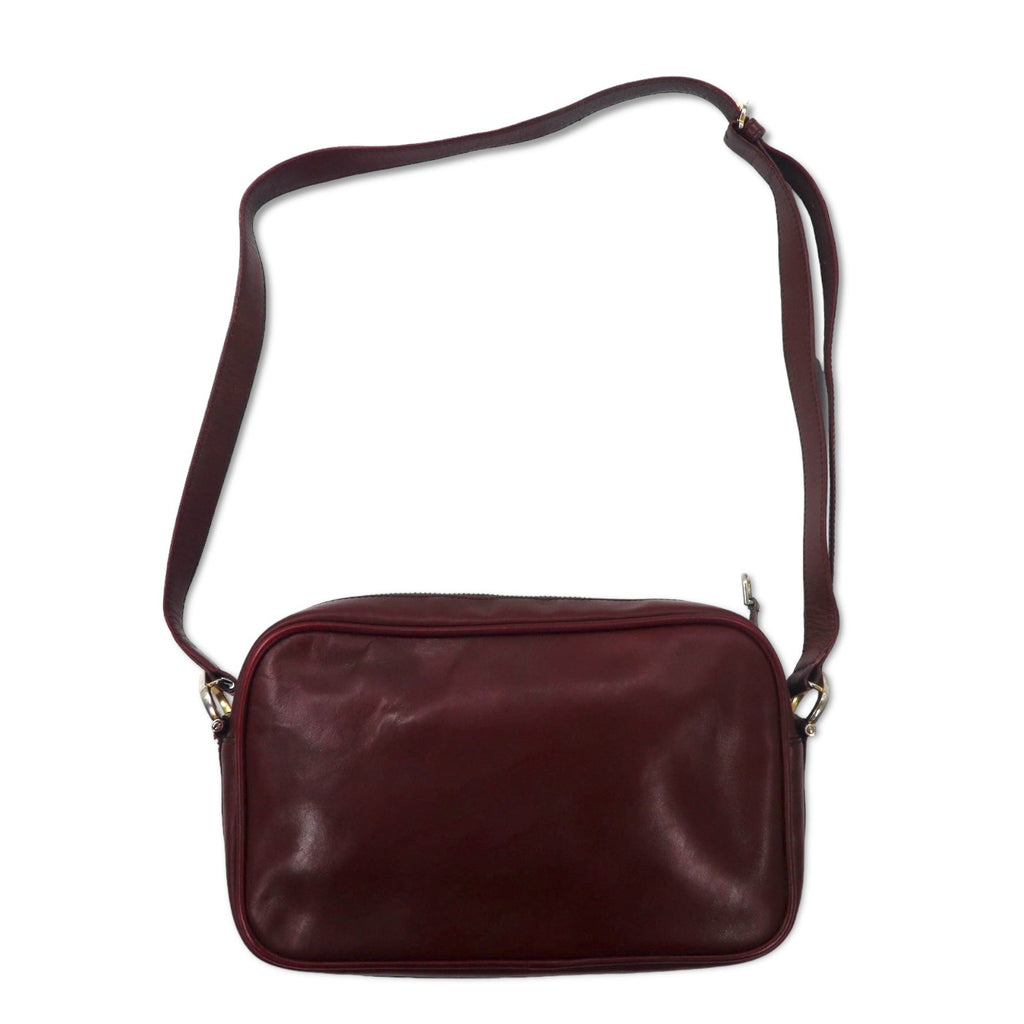 Cartier borsa a tracolla Old Must Line in pelle bordeaux