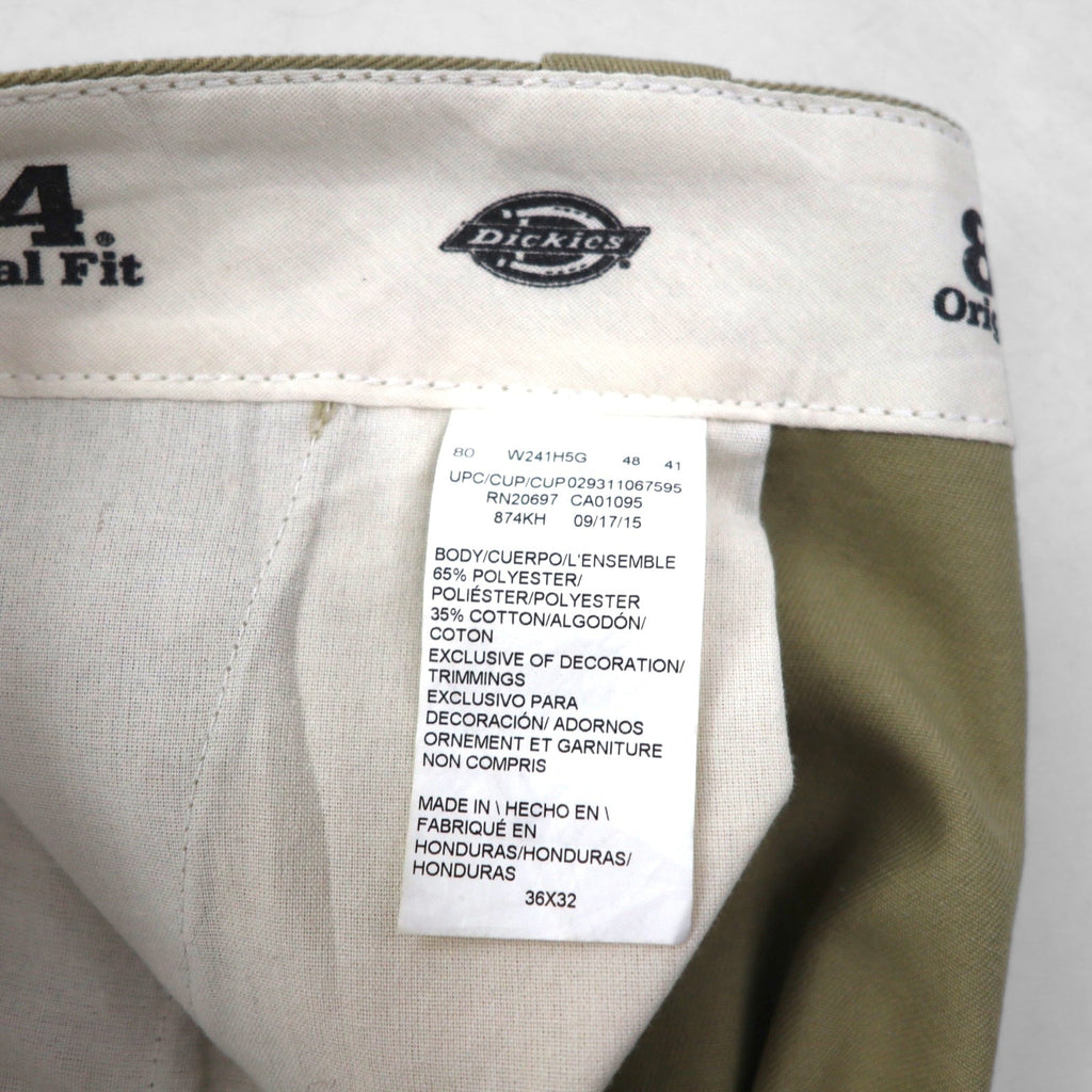 Dickies 874 Original Fit Work Pants Chino Pantaloni L Beige Poliestere Cotone