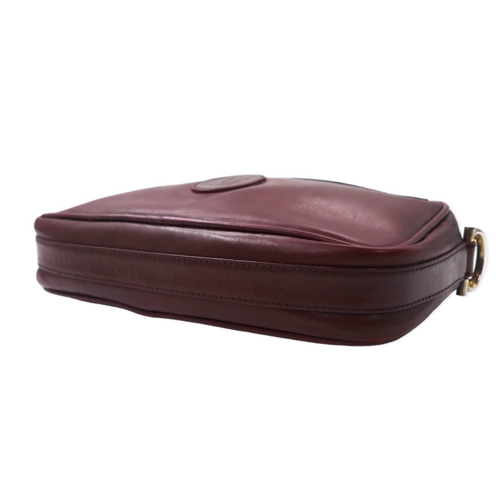 Cartier borsa a tracolla Old Must Line in pelle bordeaux