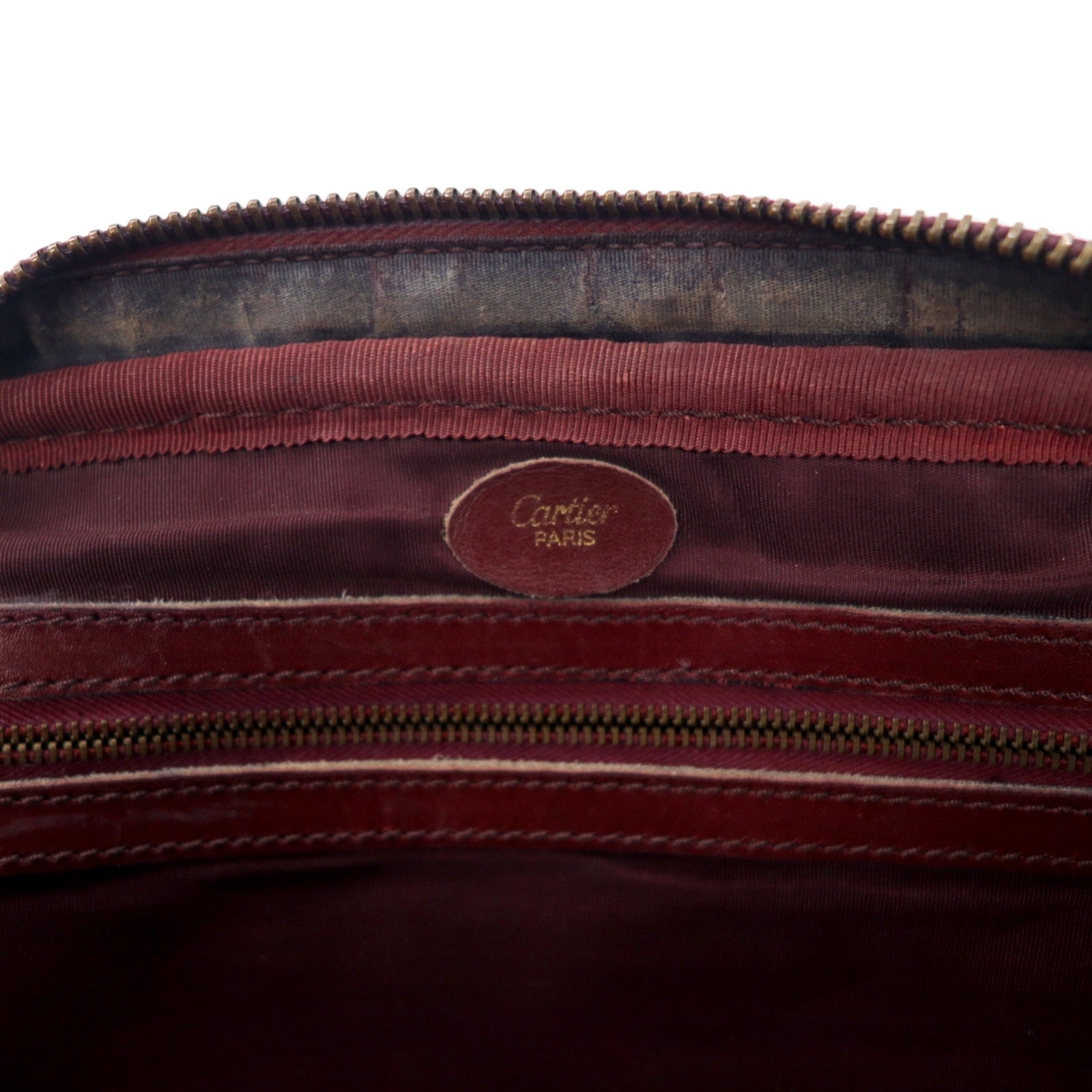 Cartier borsa a tracolla Old Must Line in pelle bordeaux