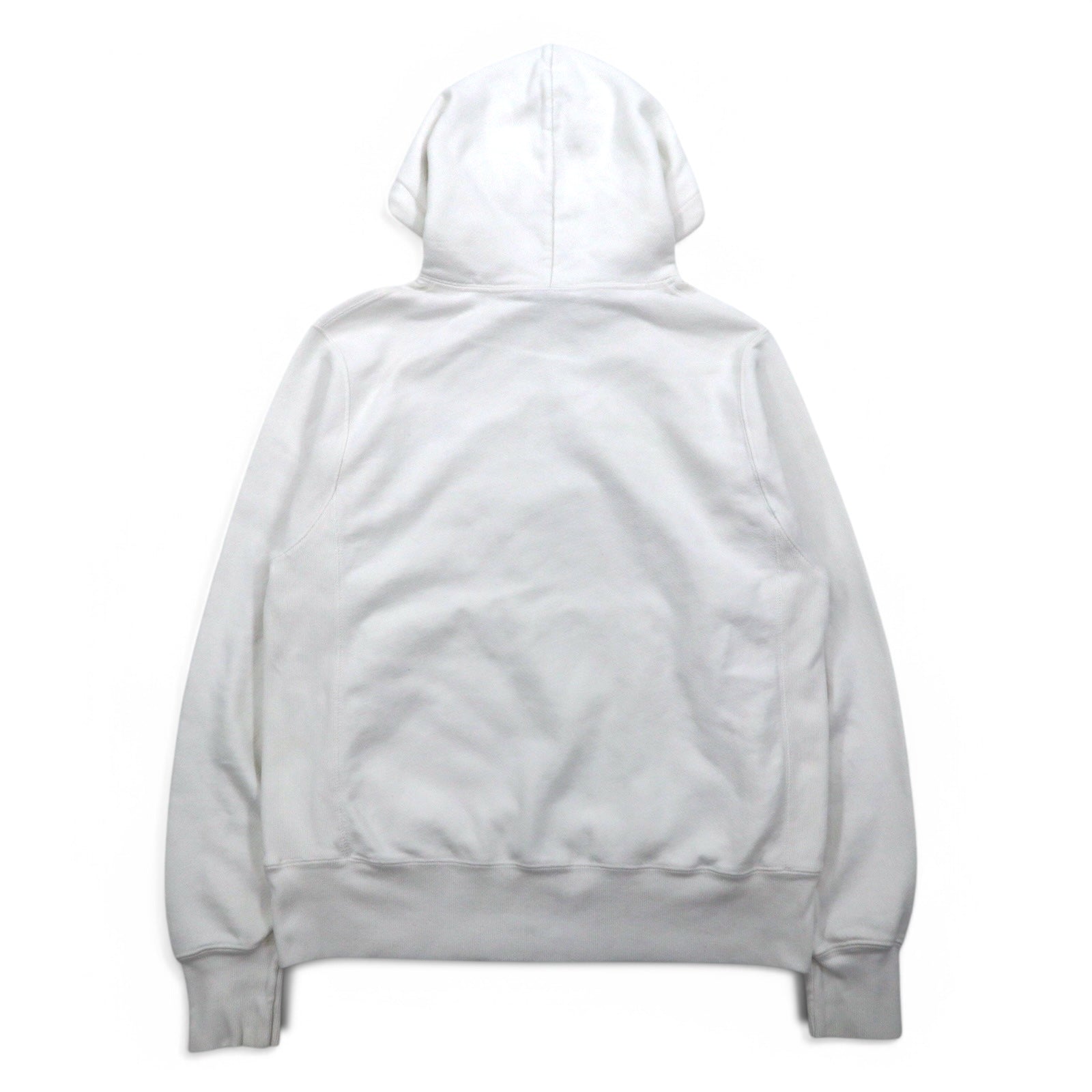 Champion Reverse Weave Felpa con cappuccio pullover L bianca Etichetta blu singolo Reissue Made in Honduras