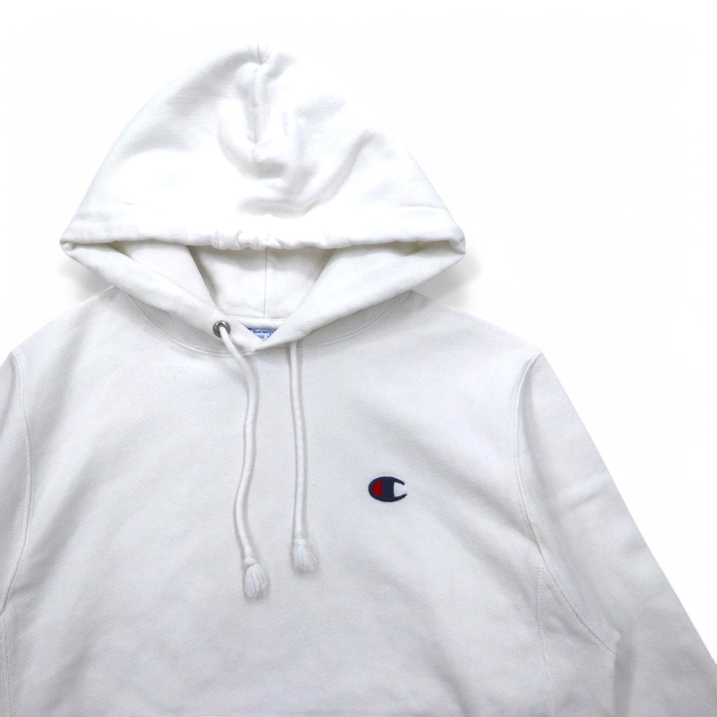Champion リバースウィーブ REVERSE WEAVE プルオーバー パーカー L ホワイト 青単タグ 復刻 ホンジュラス製