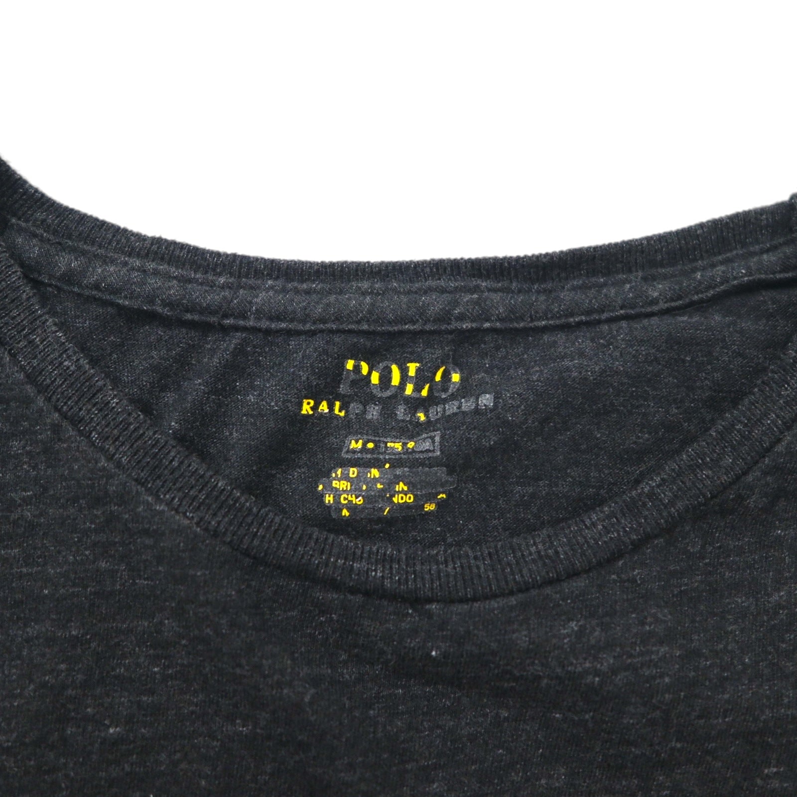 POLO RALPH LAUREN T-shirt con ricamo piccolo pony M grigio cotone