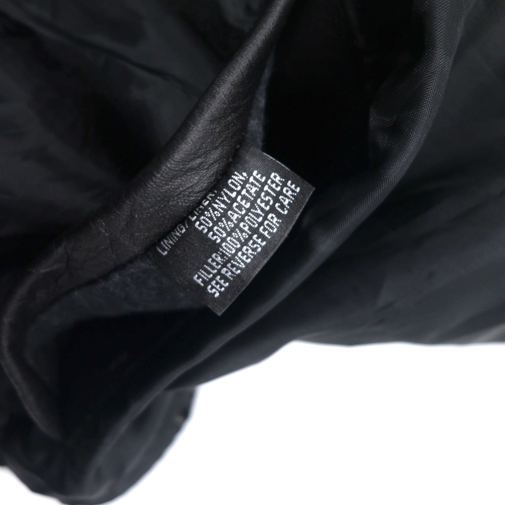 Anni '90 UNIK Leather Apparel gilet di pelle da motociclista, taglia XL, colore nero, bottoni a pressione, allacciatura laterale