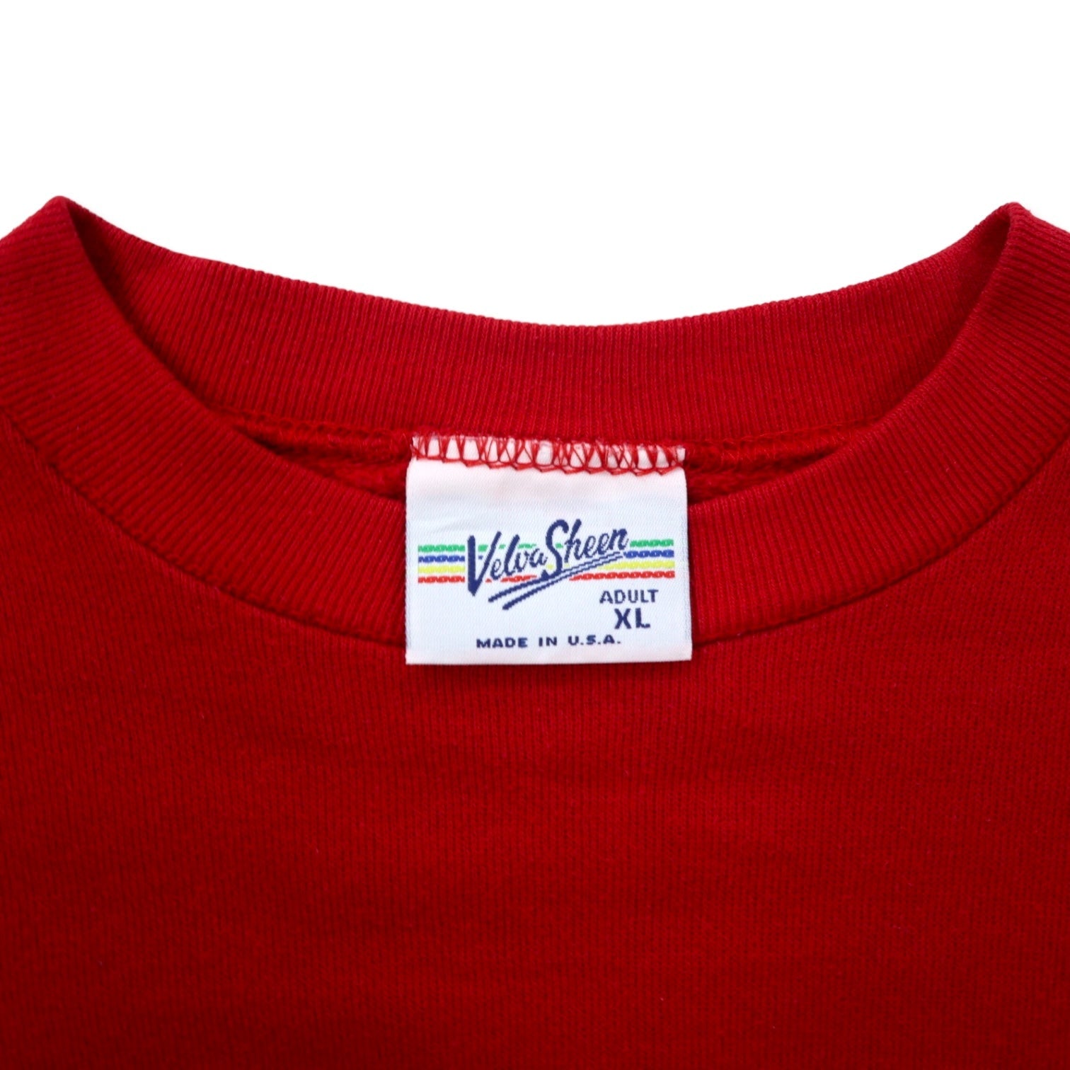 Felpa Velva Sheen USA, anni '90, con stampa college, taglia XL, rossa, in cotone, SECHRIST TROJANS