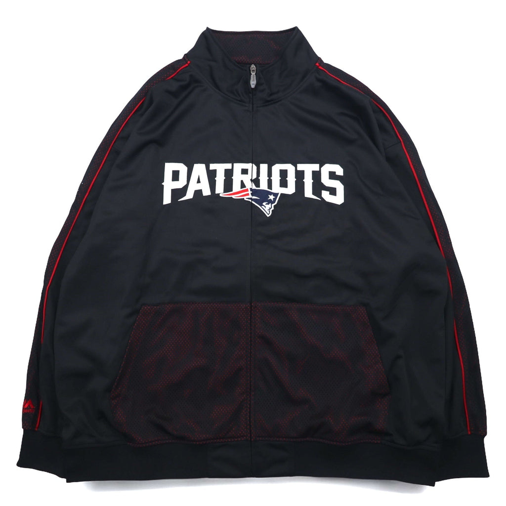 Majestic トラックジャケット ジャージ 4XL ブラック ポリエステル サイドライン NFL PATRIOTS