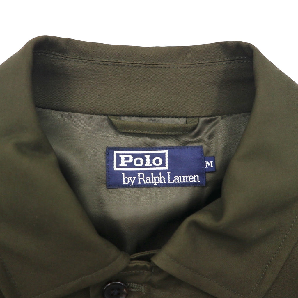 Polo Ralph Lauren 90年代 スウィングトップ ハリントンジャケット M オリーブ 比翼 サテン裏地