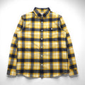 THE NORTH FACE サーモライトシャツ フランネルシャツ L イエロー チェック 胸ポケット NR61406