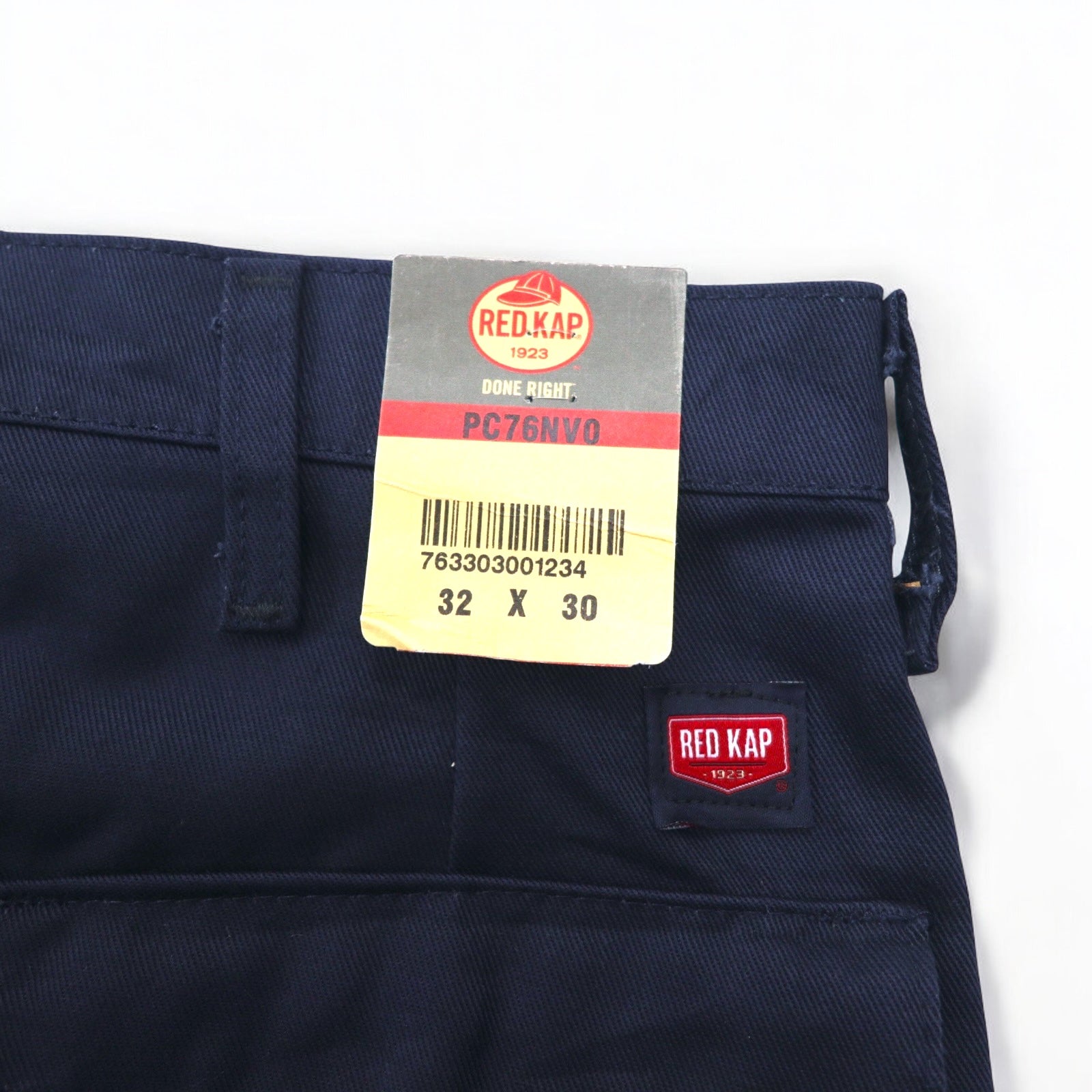 RED KAP Pantaloni cargo da lavoro chino 32 Blu navy Cotone PC76NV0 Fabbricati in Messico Nuovi