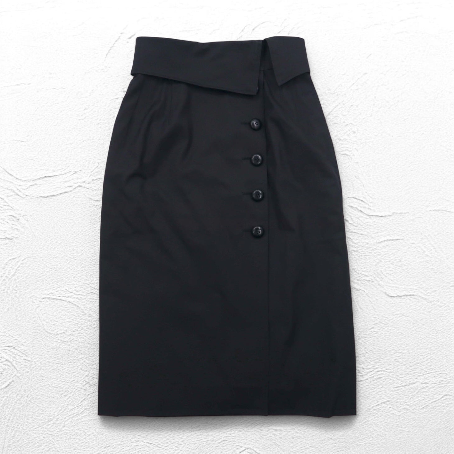 Christian Dior Gonna a portafoglio a vita alta M Nera Cotone Asimmetrica 252CKP12