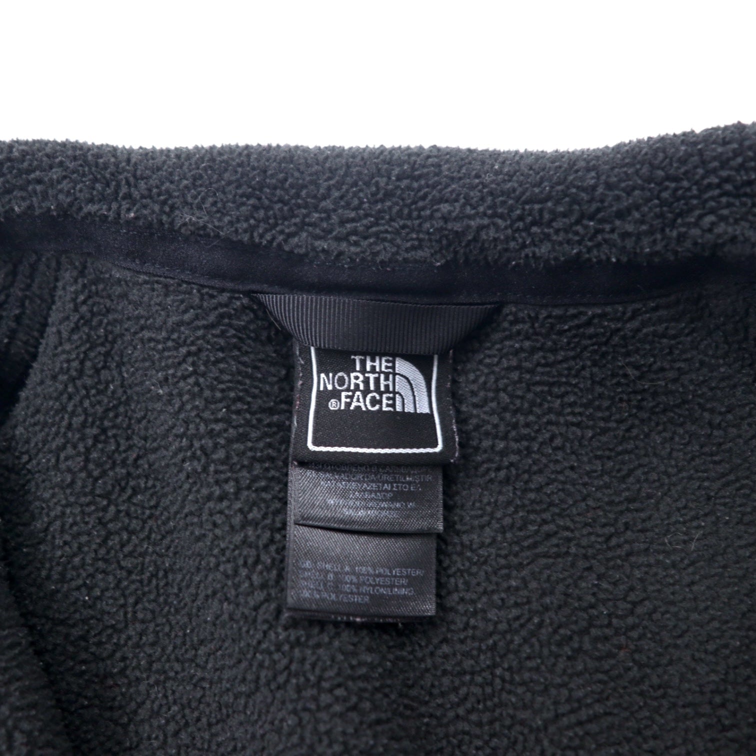 THE NORTH FACE Giacca in pile full zip M Nero Poliestere Logo ricamato a punto singolo