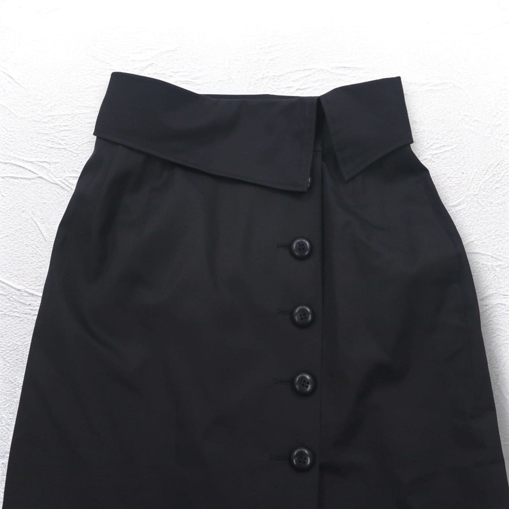Christian Dior Gonna a portafoglio a vita alta M Nera Cotone Asimmetrica 252CKP12