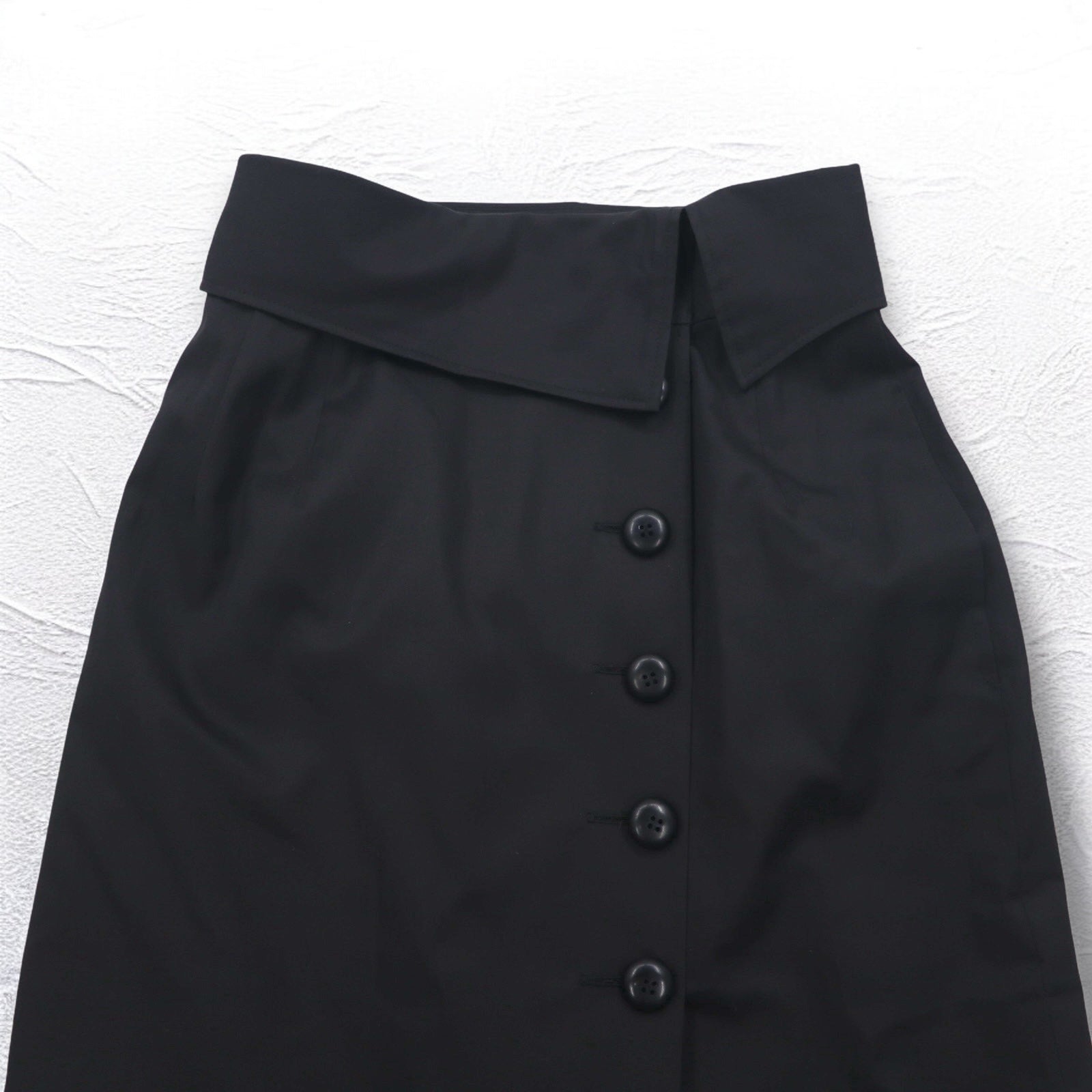 Christian Dior Gonna a portafoglio a vita alta M Nera Cotone Asimmetrica 252CKP12