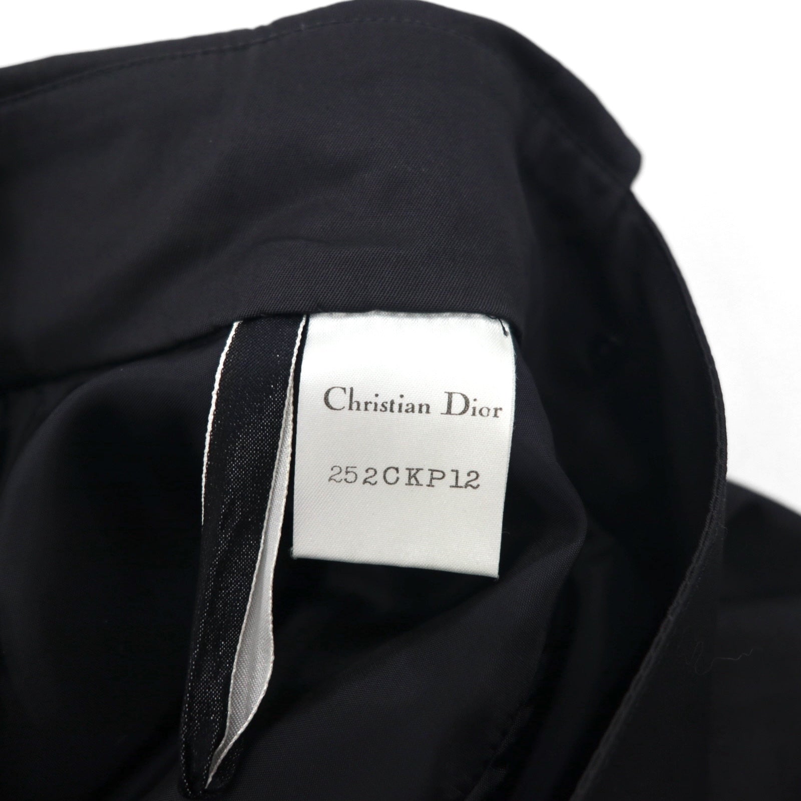 Christian Dior Gonna a portafoglio a vita alta M Nera Cotone Asimmetrica 252CKP12