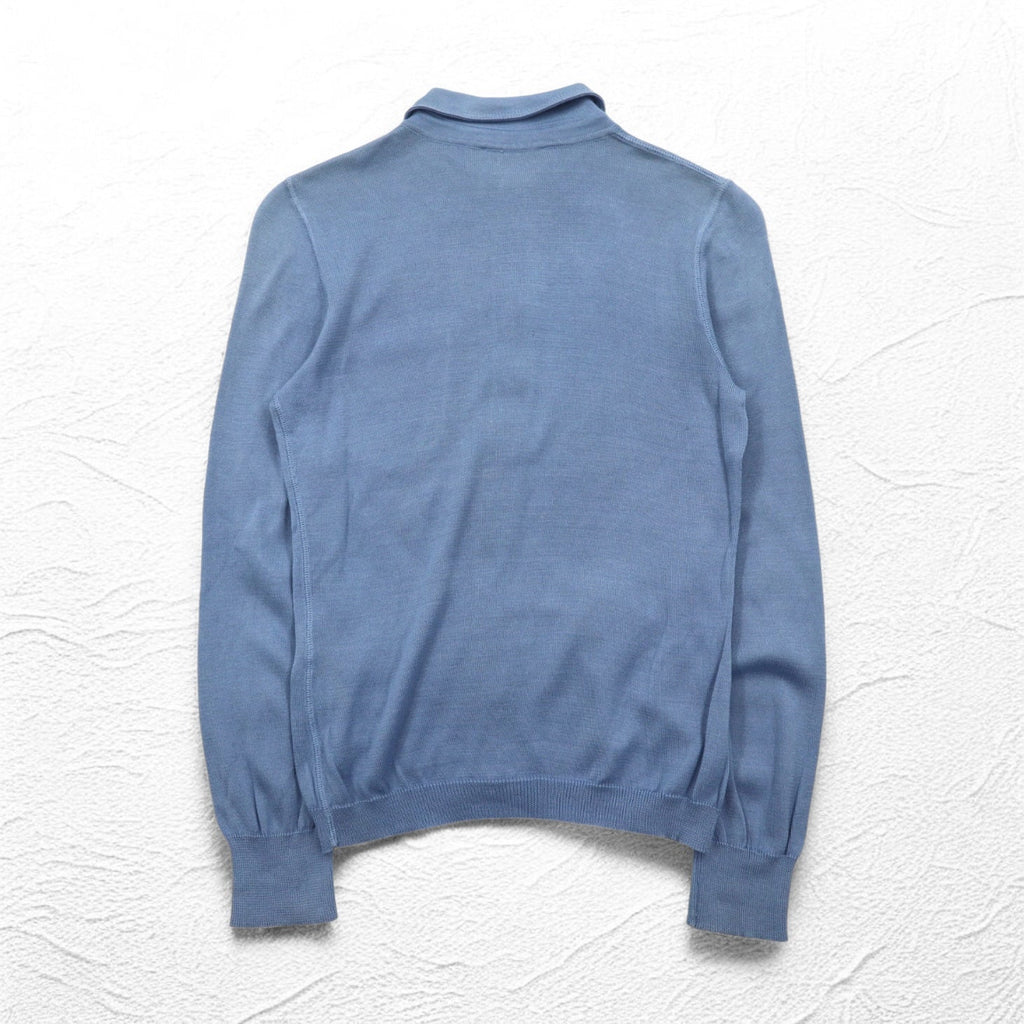 PRADA Cardigan in maglia con bottoni M Blu Cotone Made in Italy