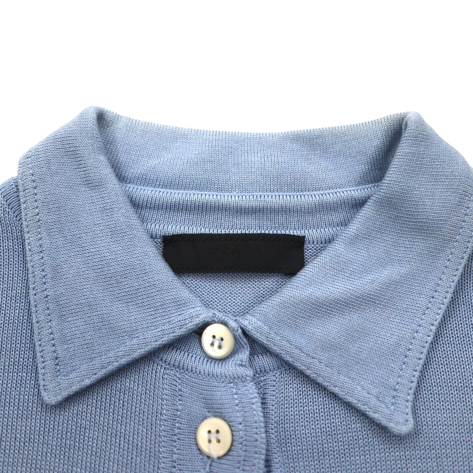 PRADA Cardigan in maglia con bottoni M Blu Cotone Made in Italy