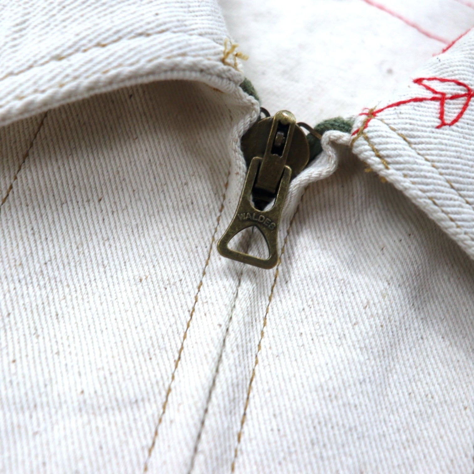 KHOKI Suzani, giacca universitaria ricamata, 2, avorio, cotone ecru, suzani collage jacket 22aw-jk-01, made in Japan