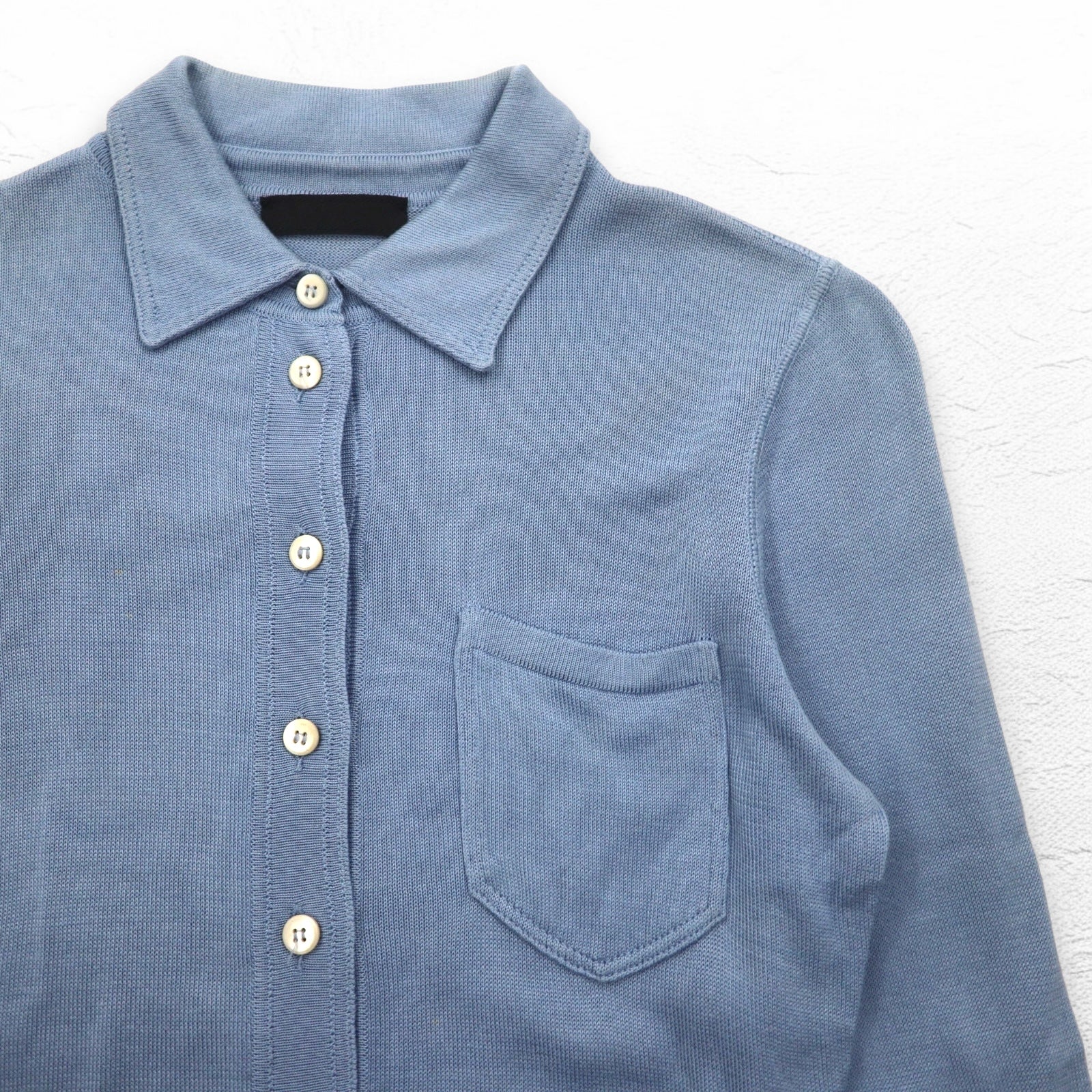 PRADA Cardigan in maglia con bottoni M Blu Cotone Made in Italy