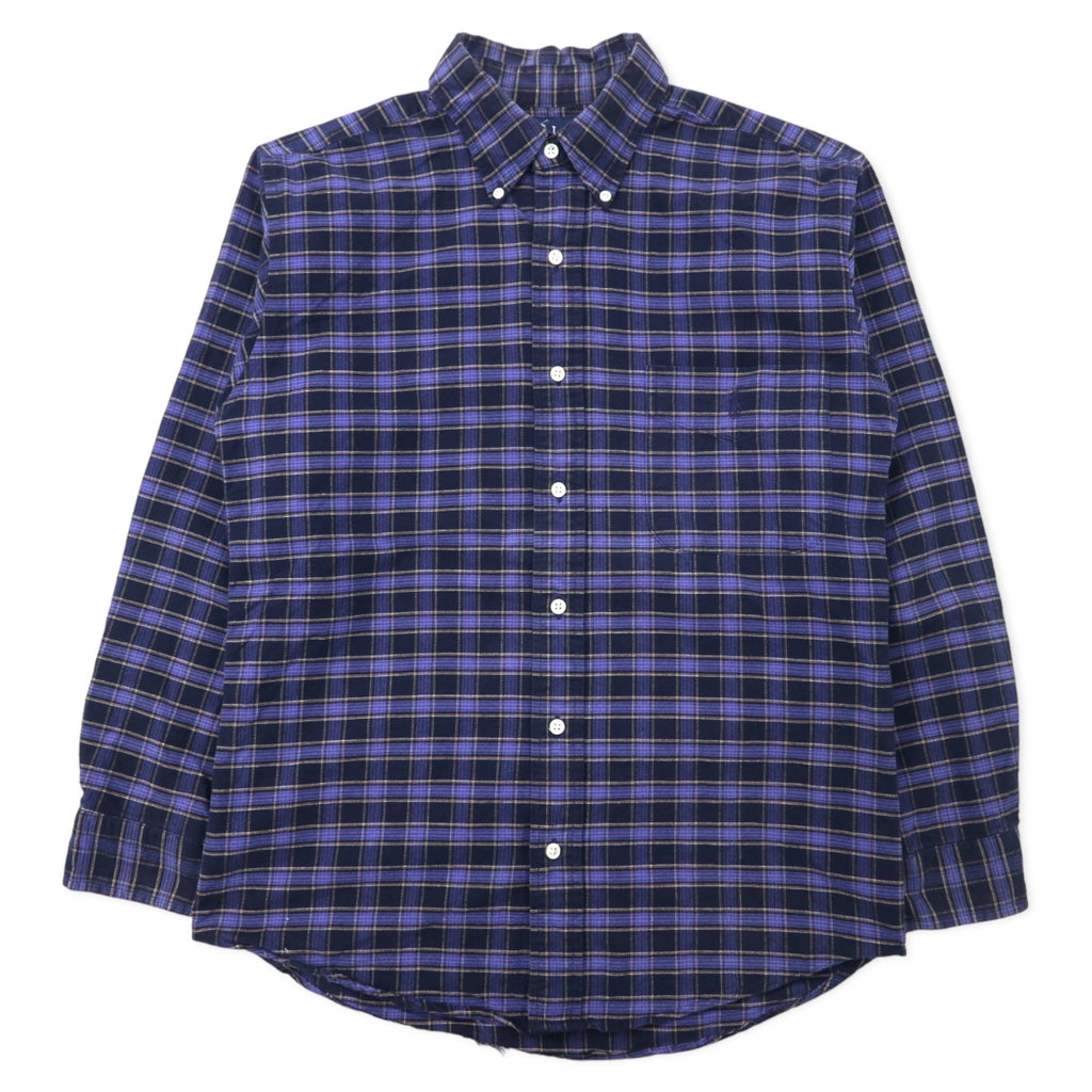 Camicia button-down Ralph Lauren M blu navy a quadri in cotone BIG SHIRT con ricamo piccolo pony