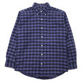 Camicia button-down Ralph Lauren M blu navy a quadri in cotone BIG SHIRT con ricamo piccolo pony