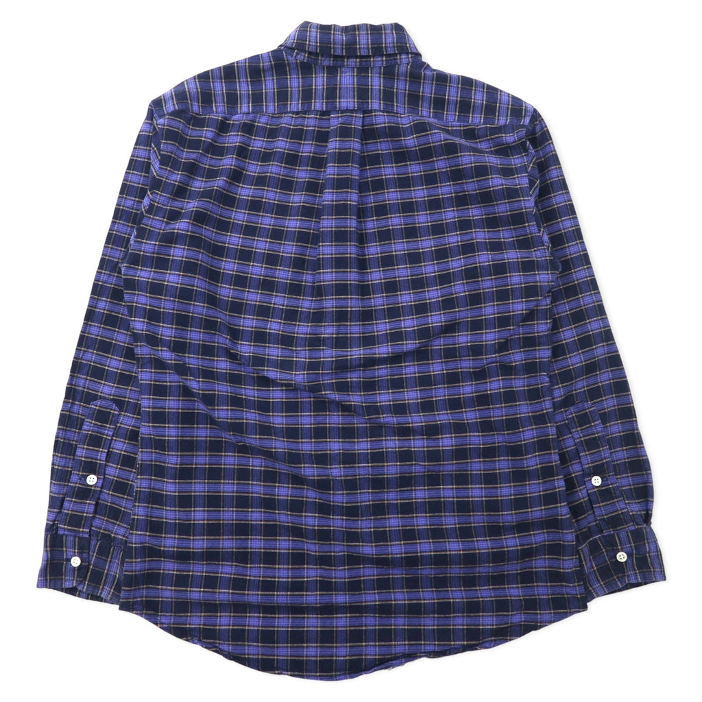 Camicia button-down Ralph Lauren M blu navy a quadri in cotone BIG SHIRT con ricamo piccolo pony