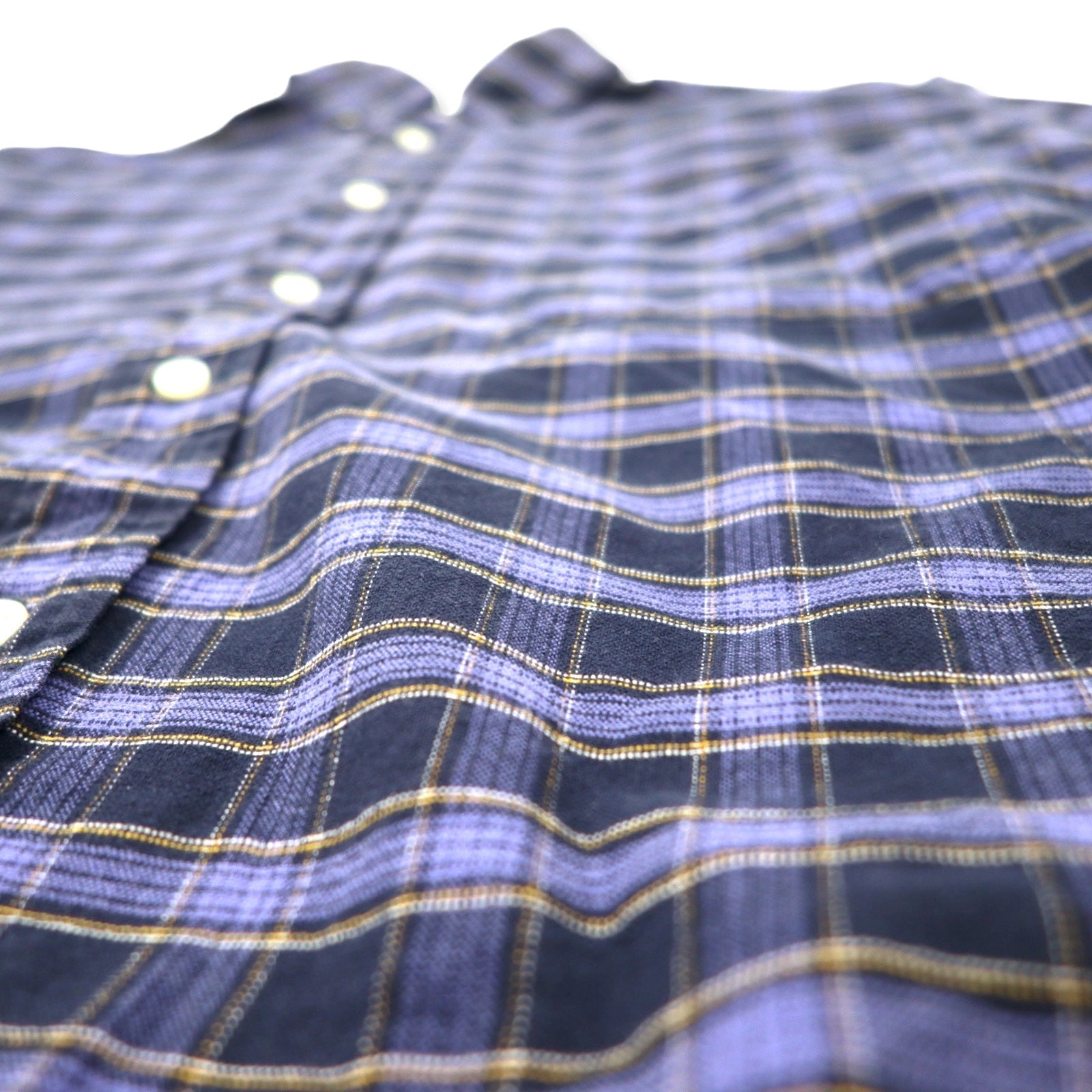 Camicia button-down Ralph Lauren M blu navy a quadri in cotone BIG SHIRT con ricamo piccolo pony