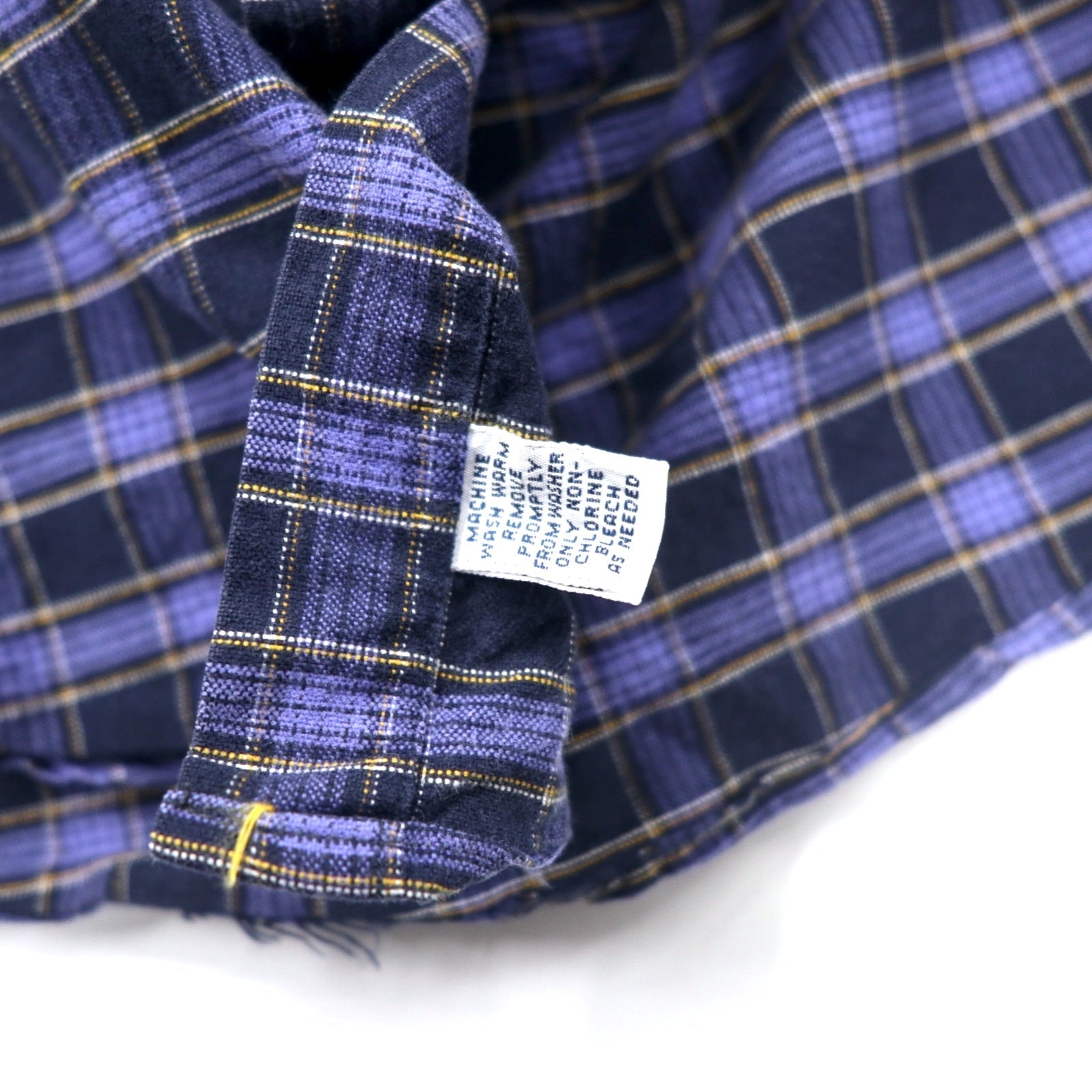 Camicia button-down Ralph Lauren M blu navy a quadri in cotone BIG SHIRT con ricamo piccolo pony